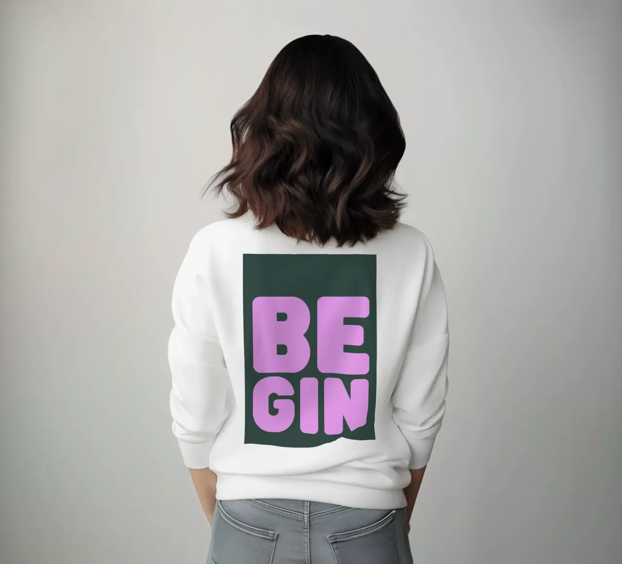 BE GIN sweatshirt by PurePeachStudio