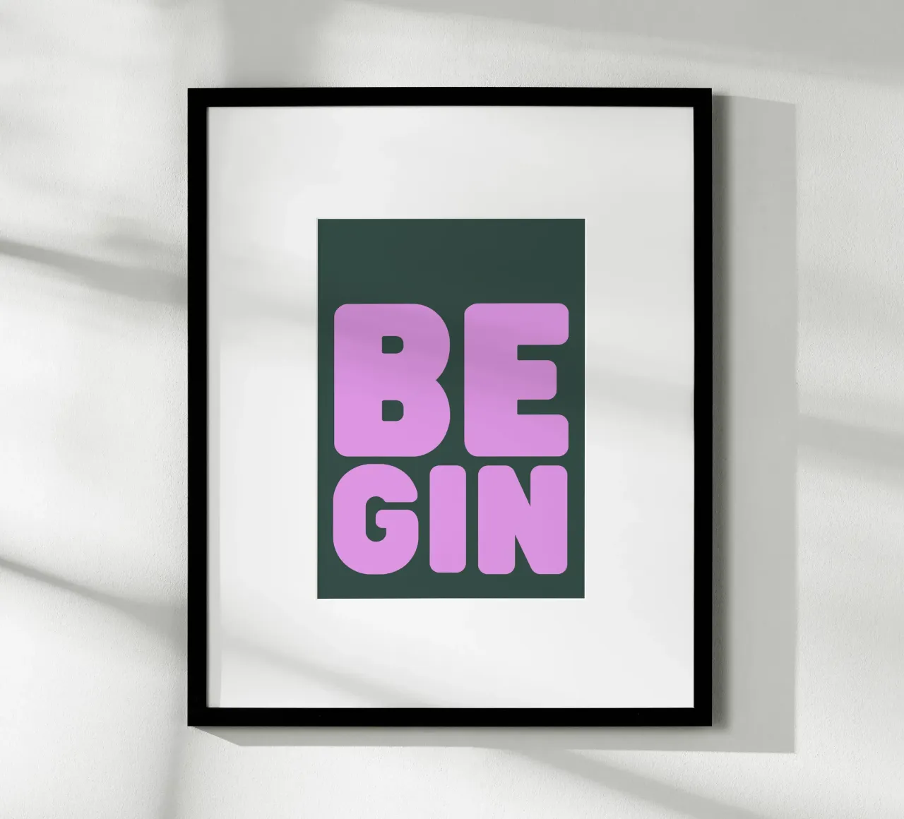 BE GIN poster da PurePeachStudio