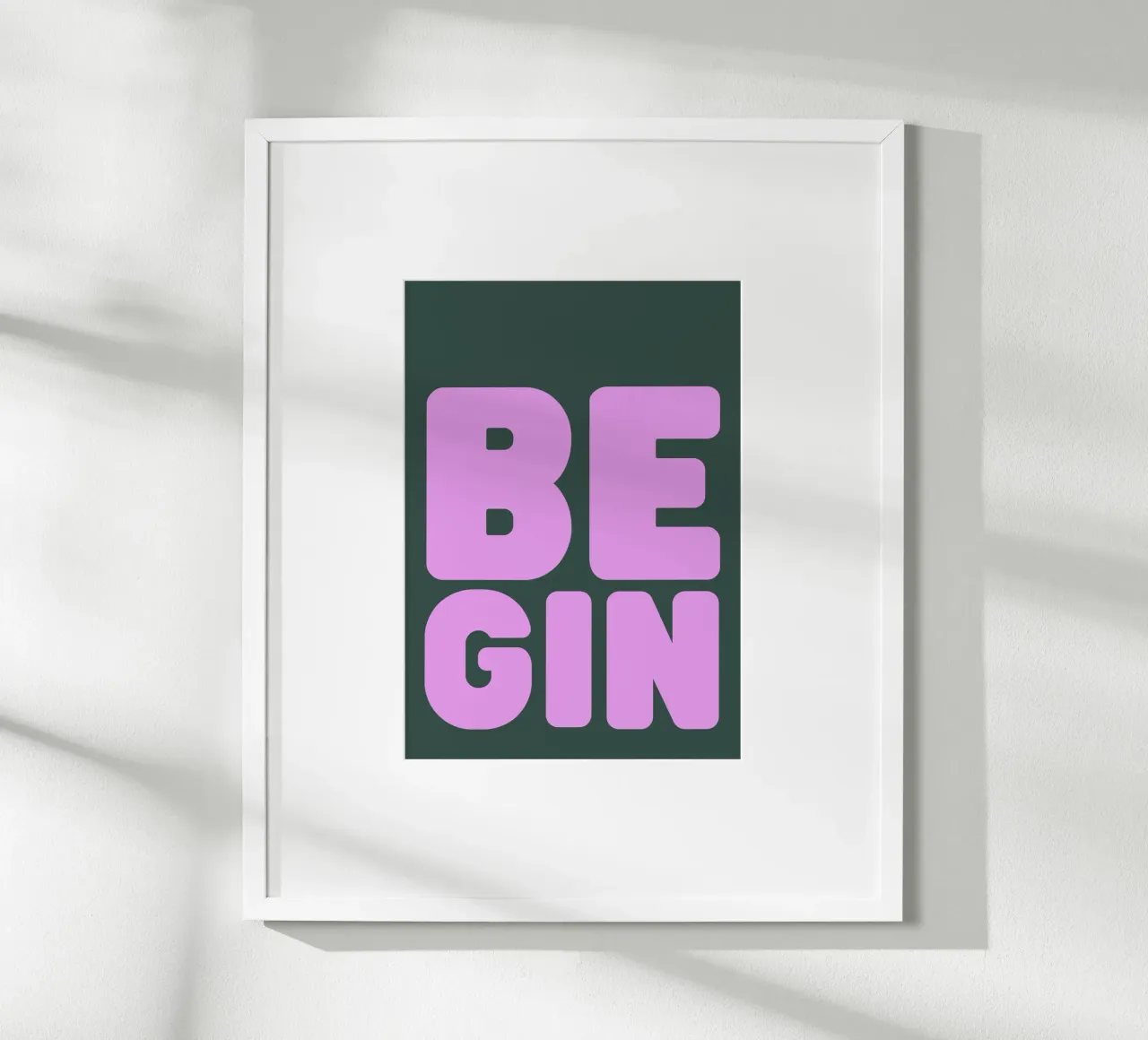BE GIN poster da PurePeachStudio