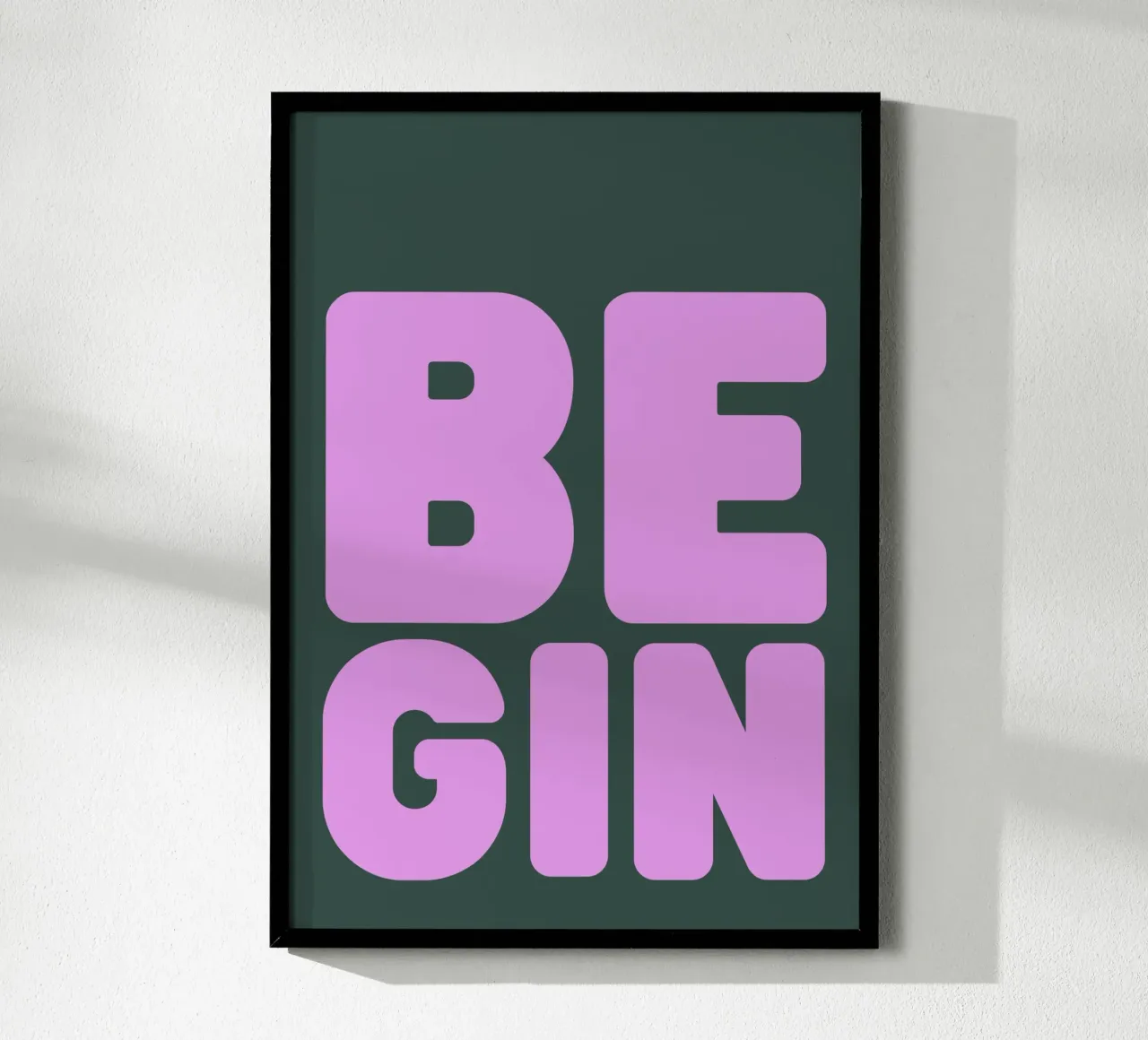 BE GIN poster da PurePeachStudio