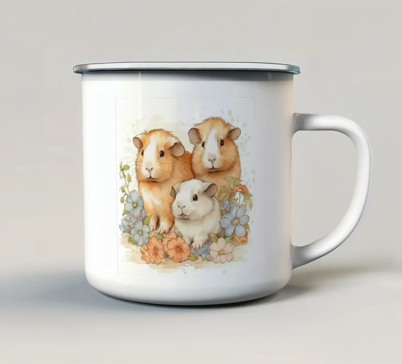 Piccoli porcellini d'India tazza in smalto da Happy Littles