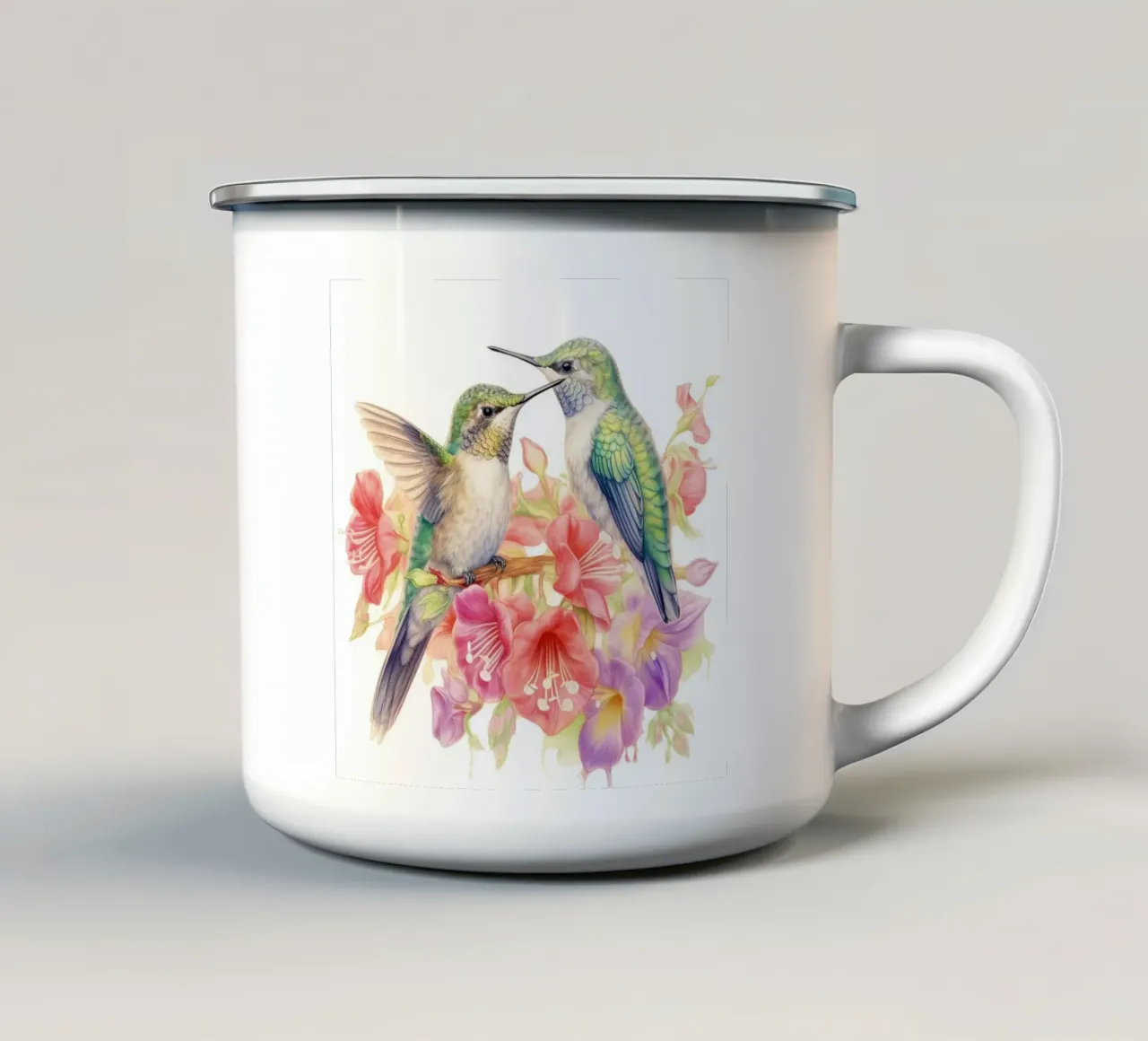 Piccoli colibrì tazza in smalto da Happy Littles
