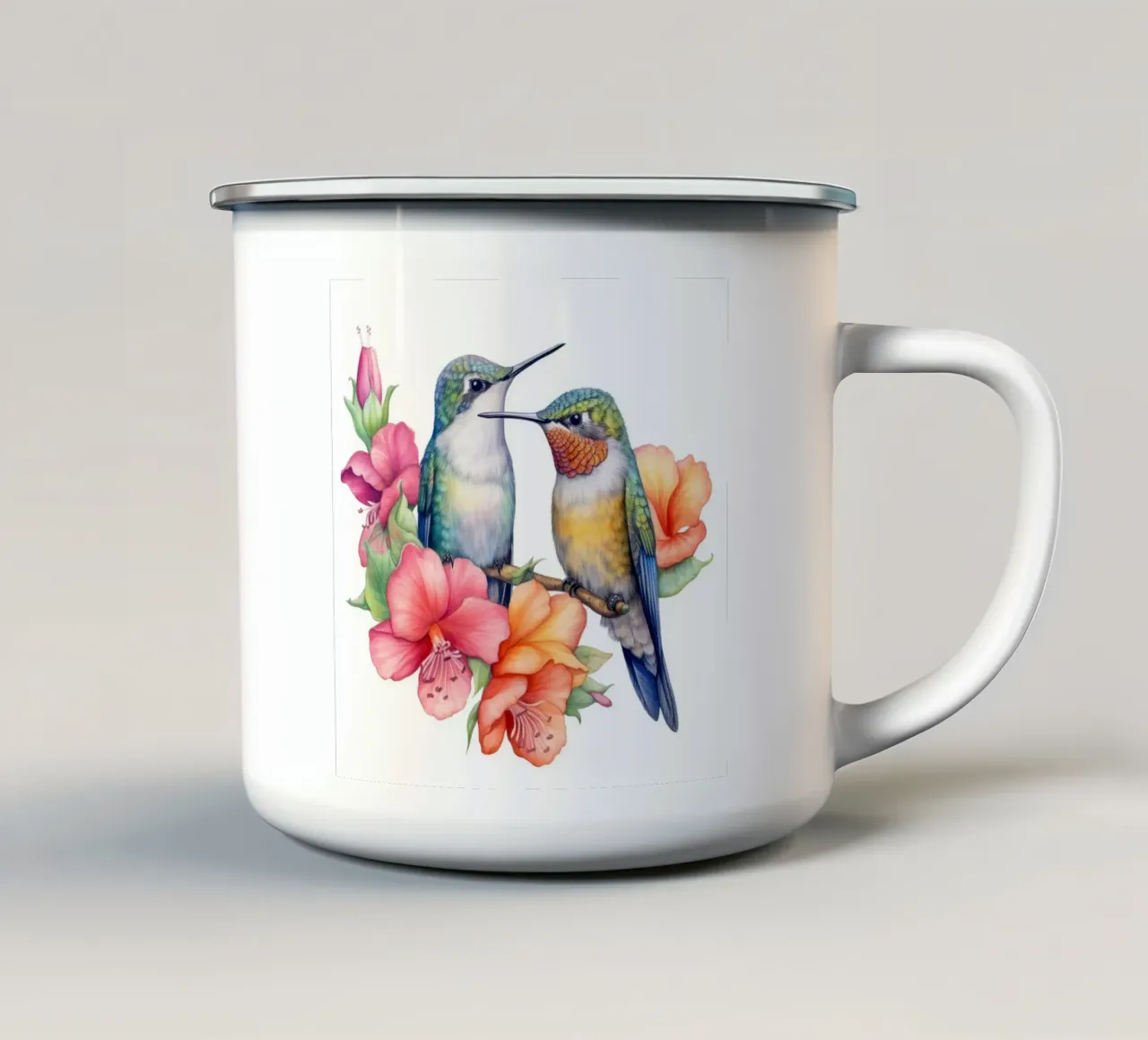 Piccoli colibrì tazza in smalto da Happy Littles
