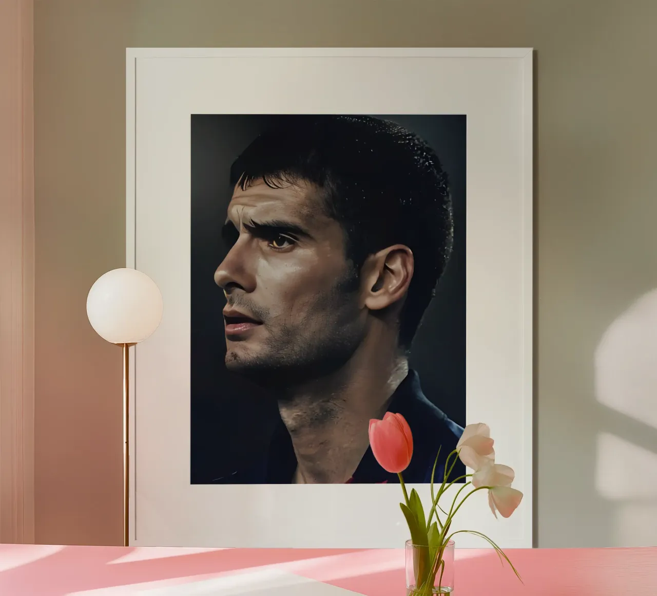 Pep Guardiola carta hahnemühle da Low poly art