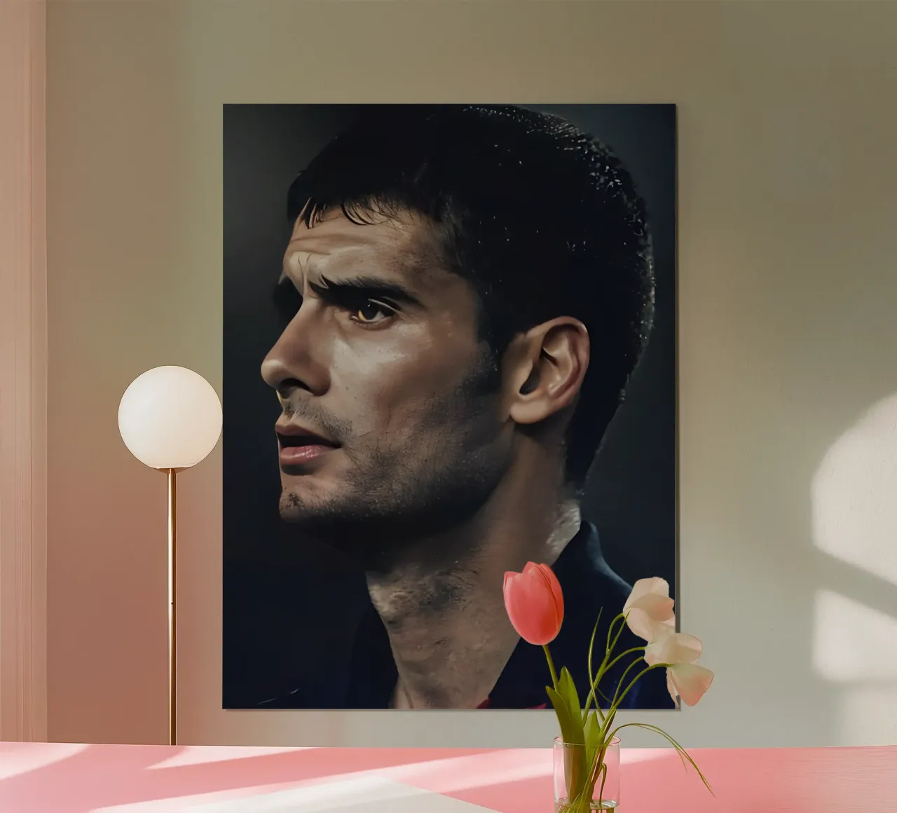 Pep Guardiola carta hahnemühle da Low poly art