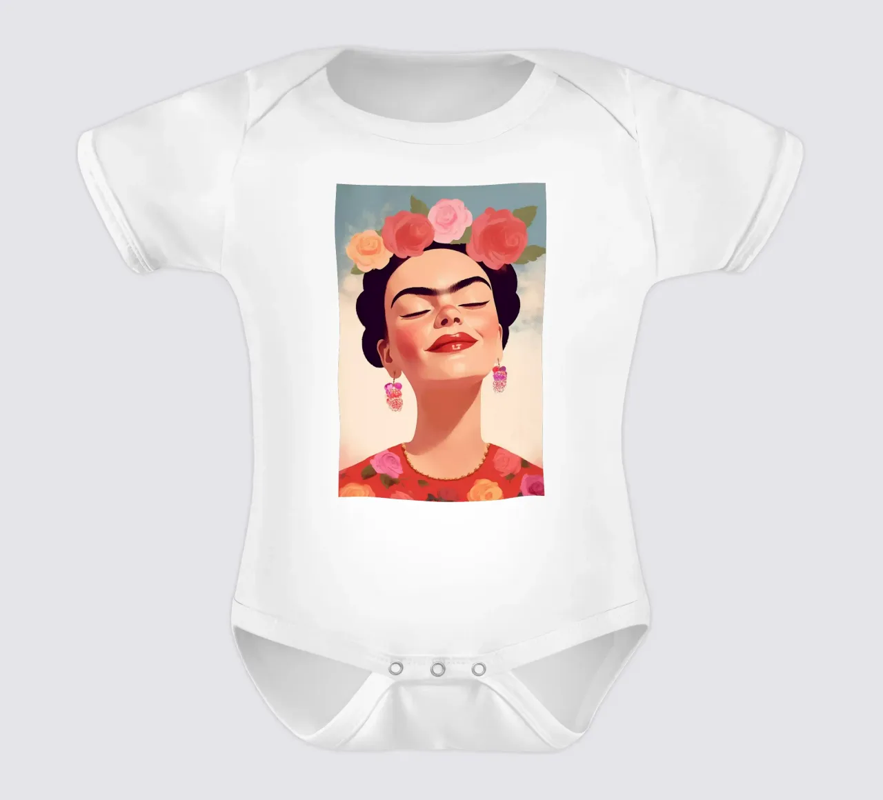 Felice Frida body neonato maniche corte da Carinaprint