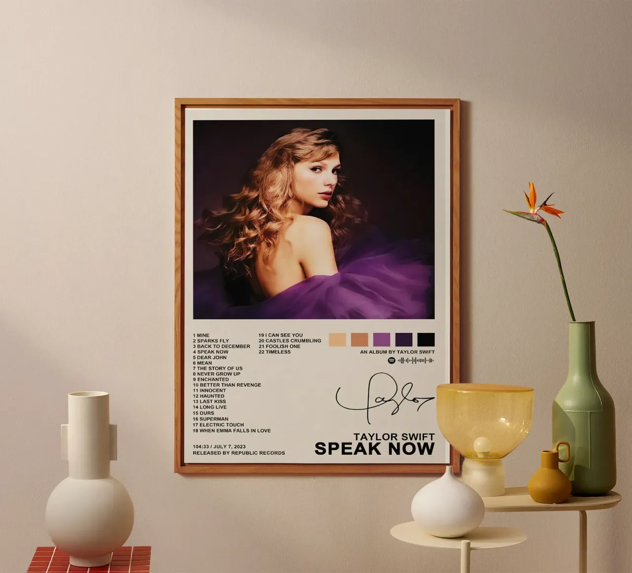 Taylor Swift Speak Now alluminio dibond da Raptor Metafora