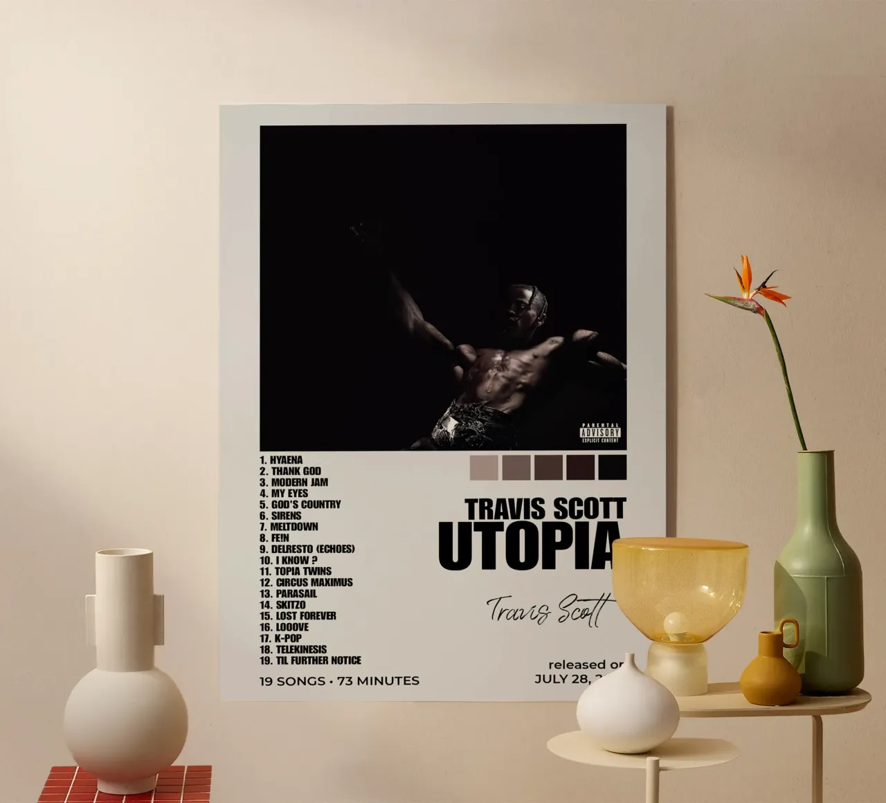 Travis Scott Utopia plexiglass da Raptor Metafora