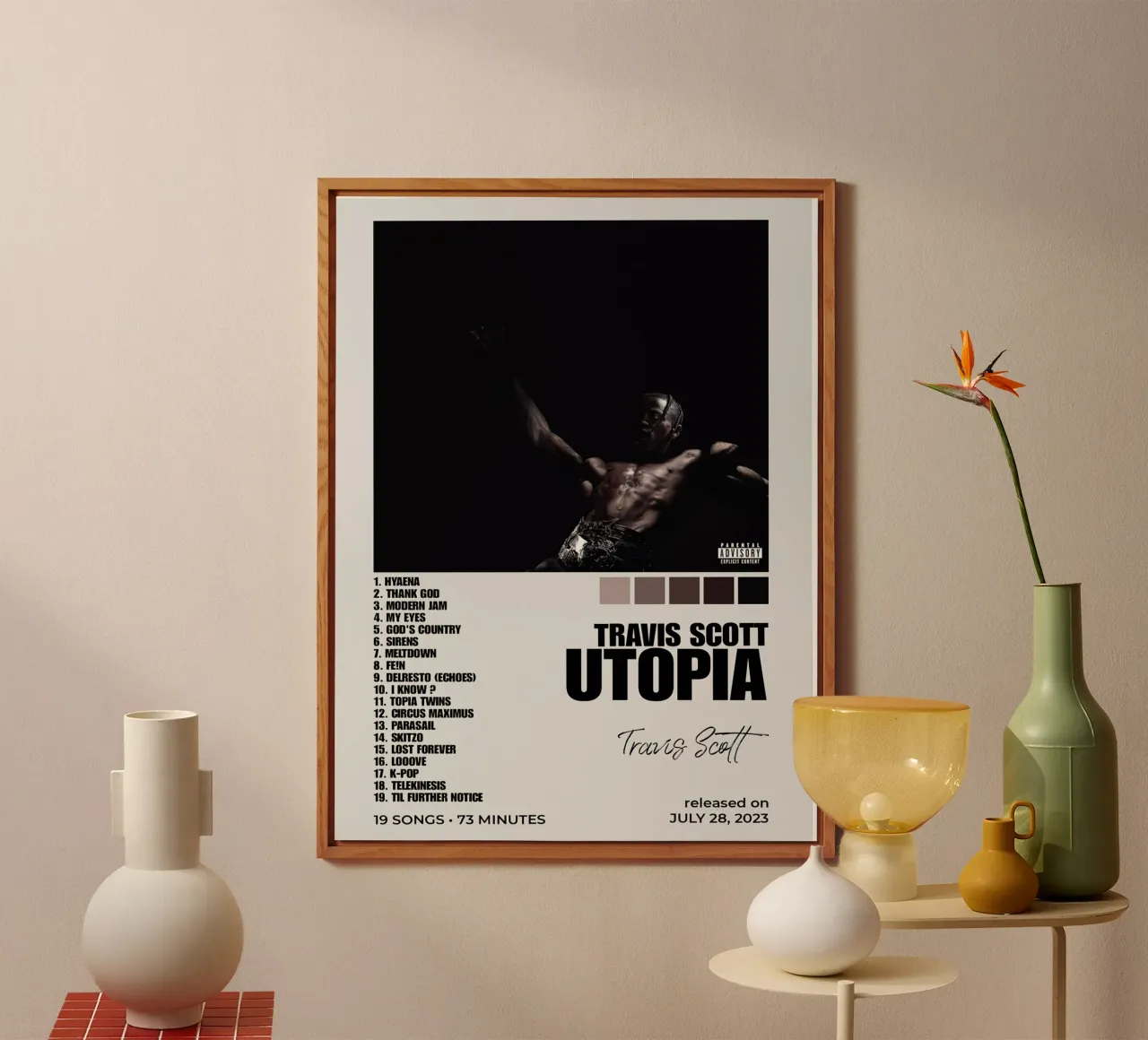 Travis Scott Utopia alluminio dibond da Raptor Metafora