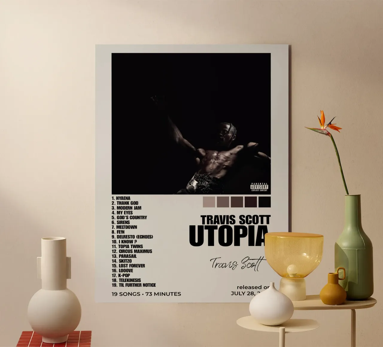 Travis Scott Utopia alluminio dibond da Raptor Metafora