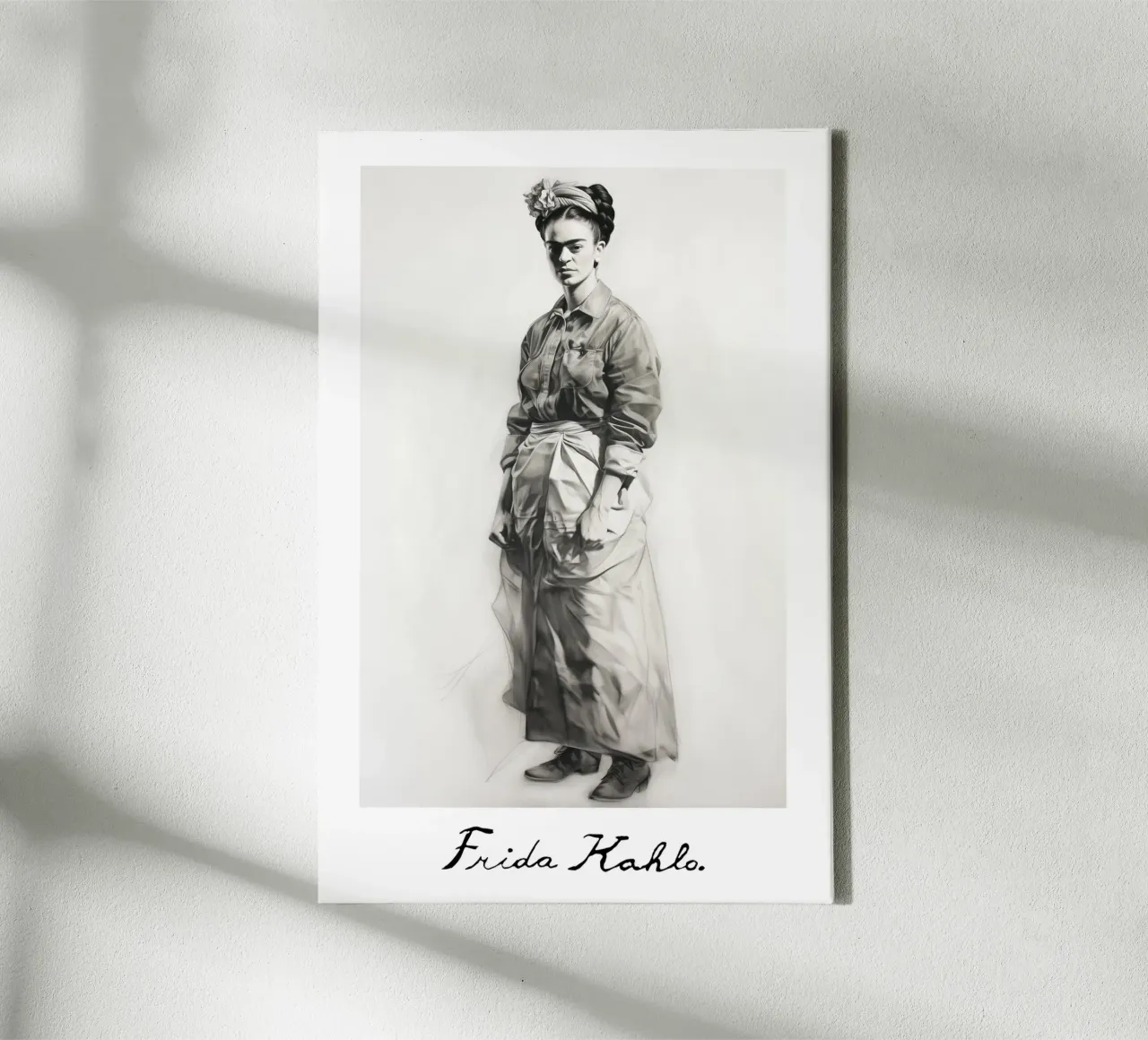 Frida Expression and strength canvas by Carinaprint