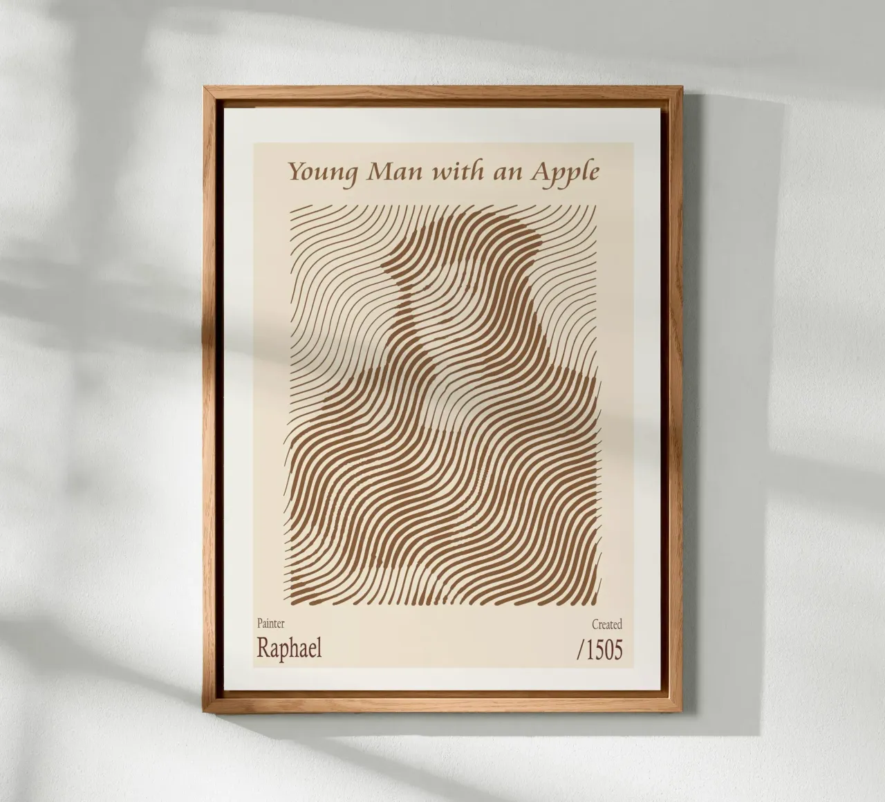 Junger Mann mit einem Apfel - Raphael Alu-Dibond von Doa Project