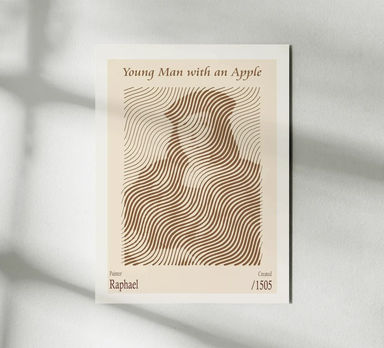 Junger Mann mit einem Apfel - Raphael Alu-Dibond von Doa Project