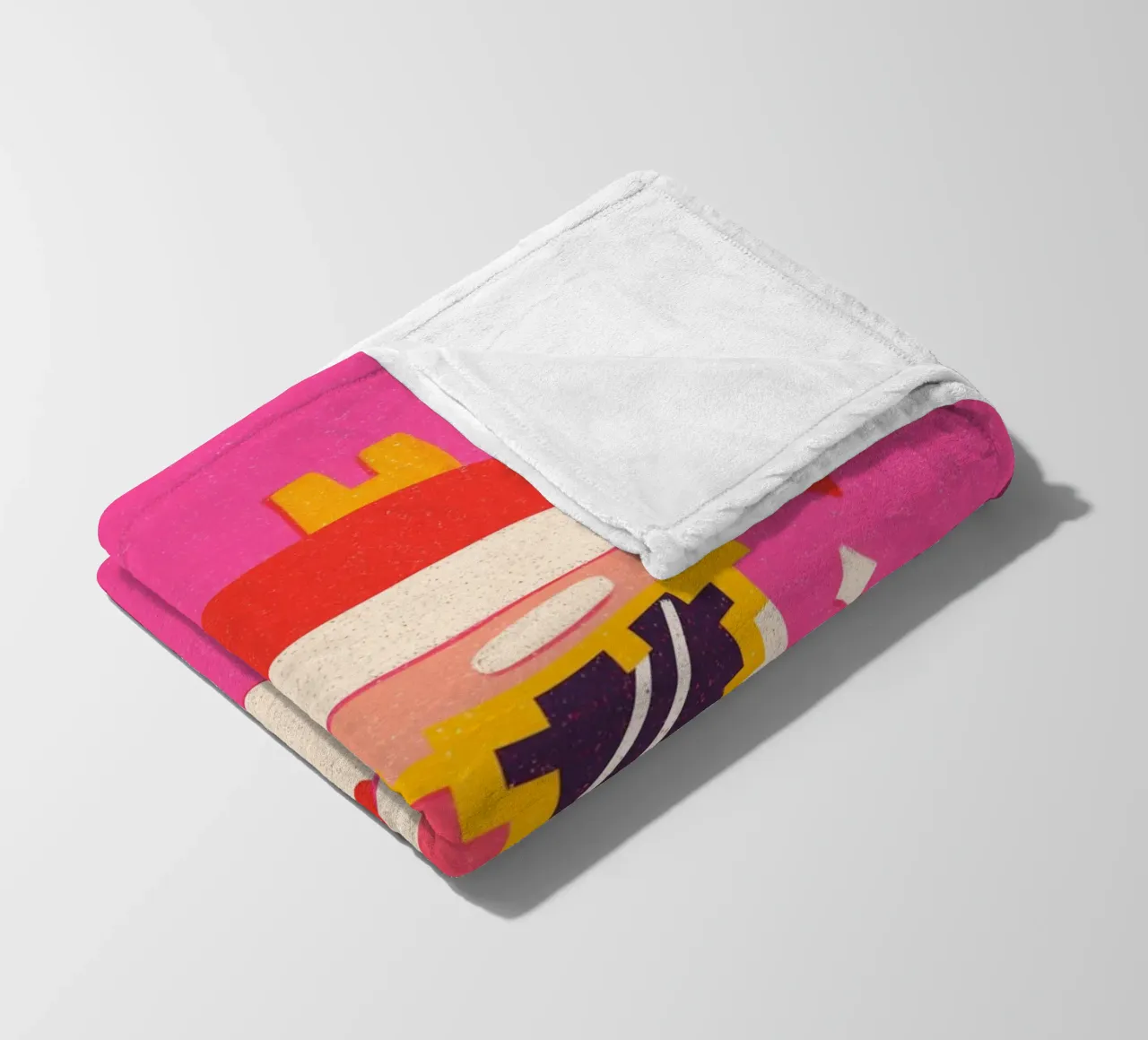 Babbo Natale in stile pixel coperta in pile da Carinaprint