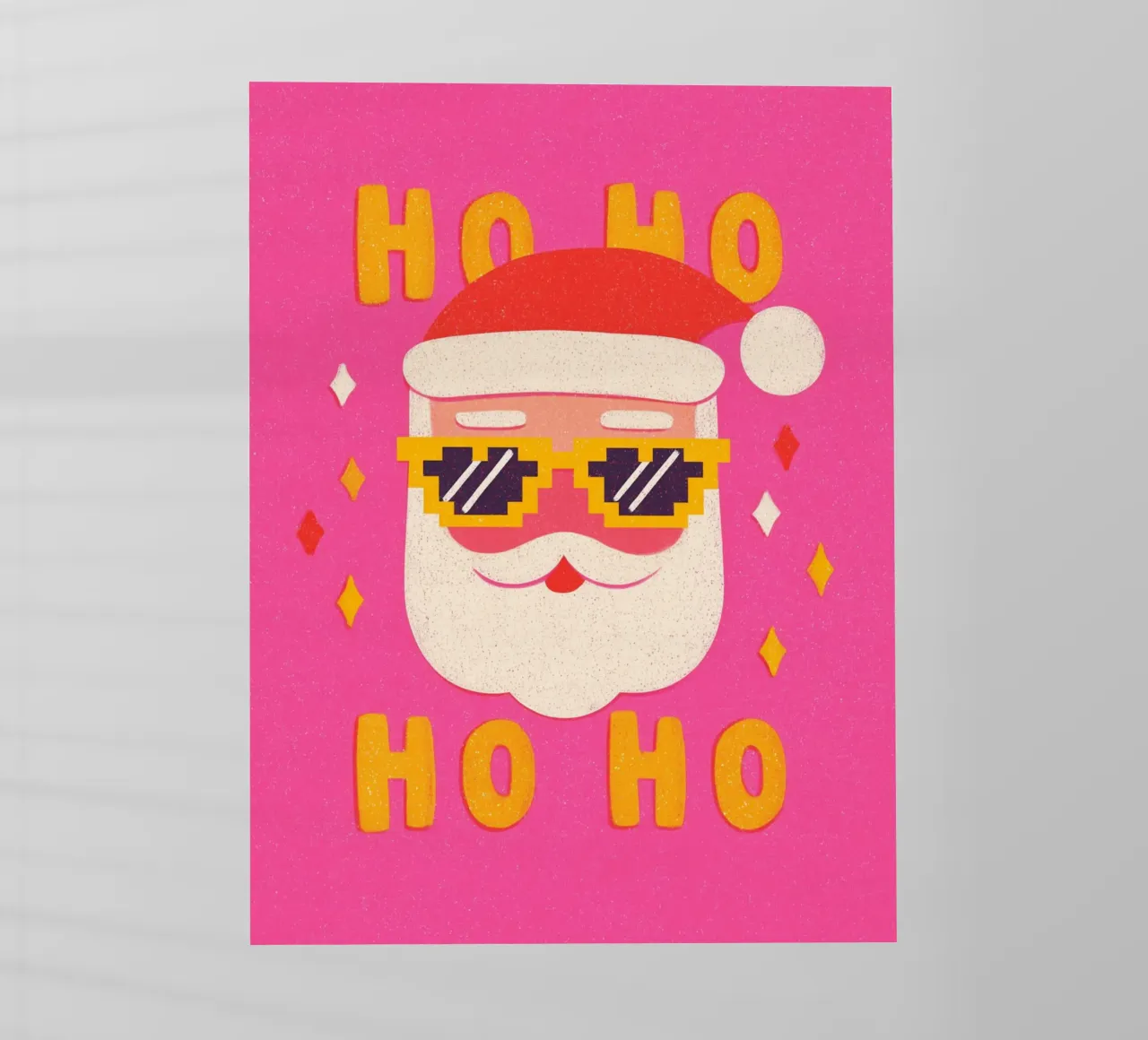 Babbo Natale in stile pixel pellicola backlit da Carinaprint