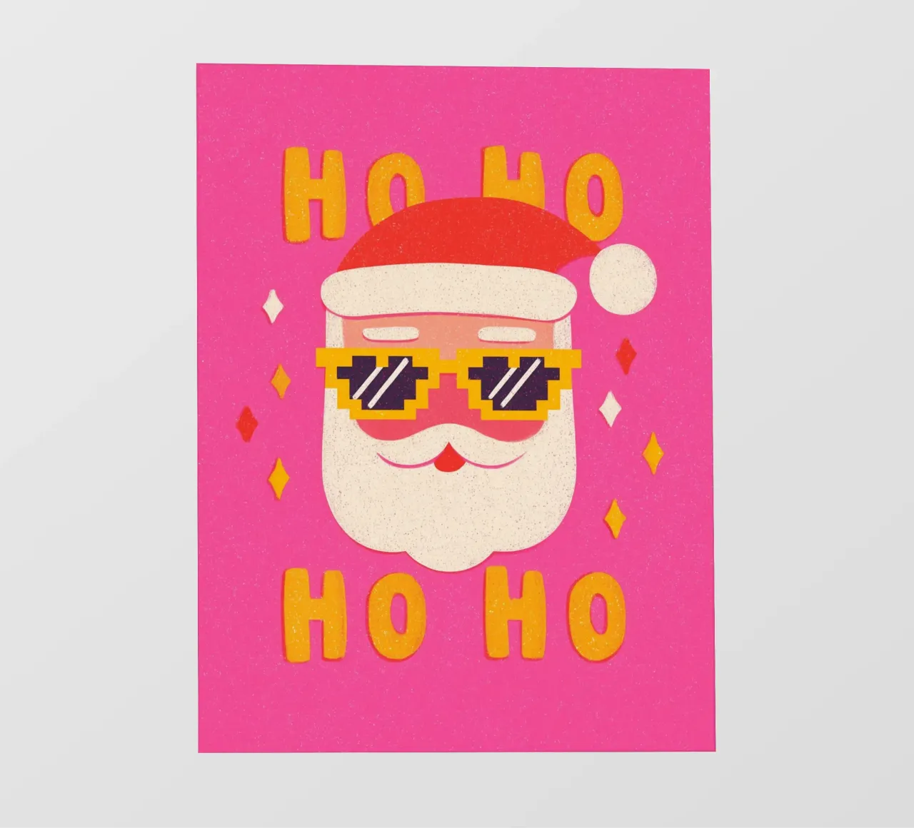 Babbo Natale in stile pixel pellicola backlit da Carinaprint
