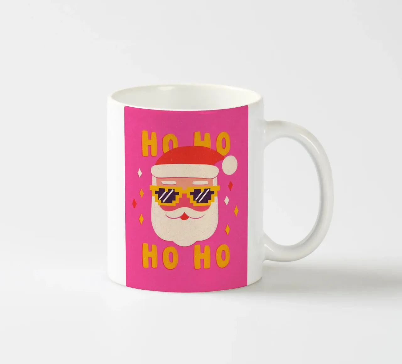 Babbo Natale in stile pixel tazza in ceramica da Carinaprint
