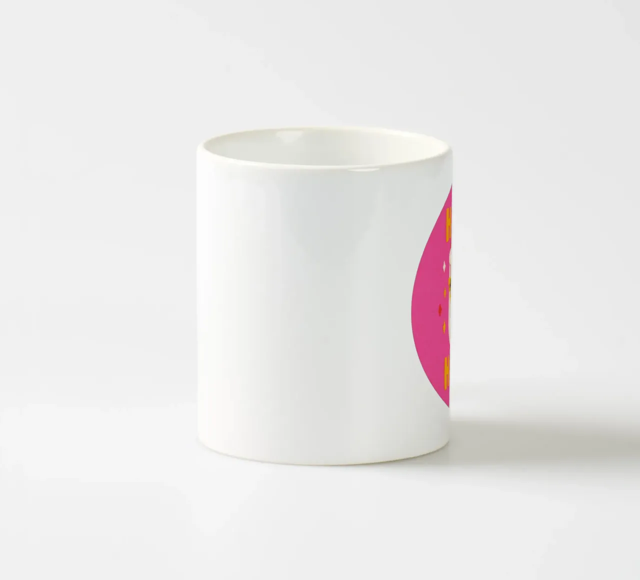 Babbo Natale in stile pixel rosa tazza in ceramica da Carinaprint