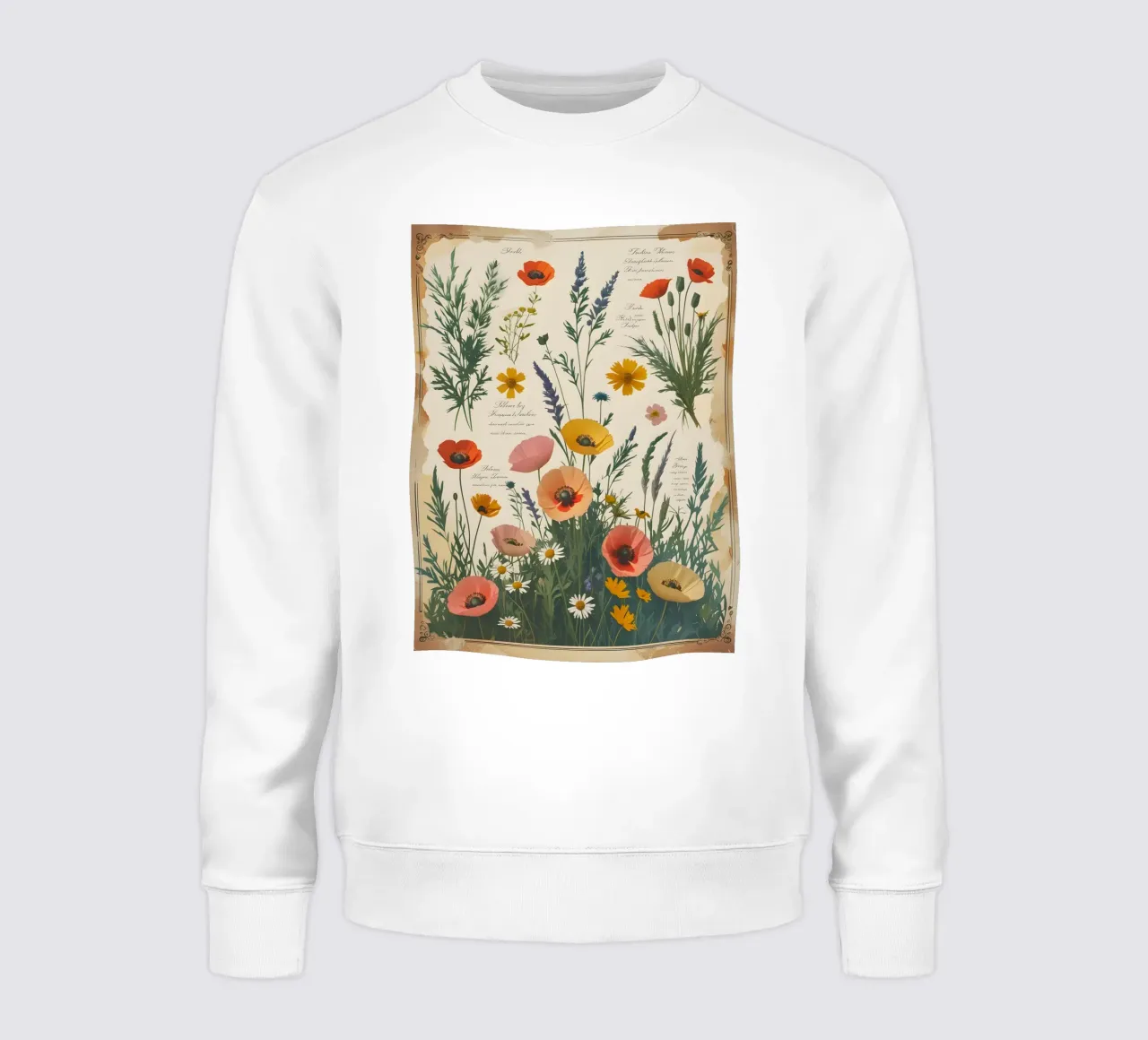 Fiori pressati Wild Meadow felpa da Botanical Gallery