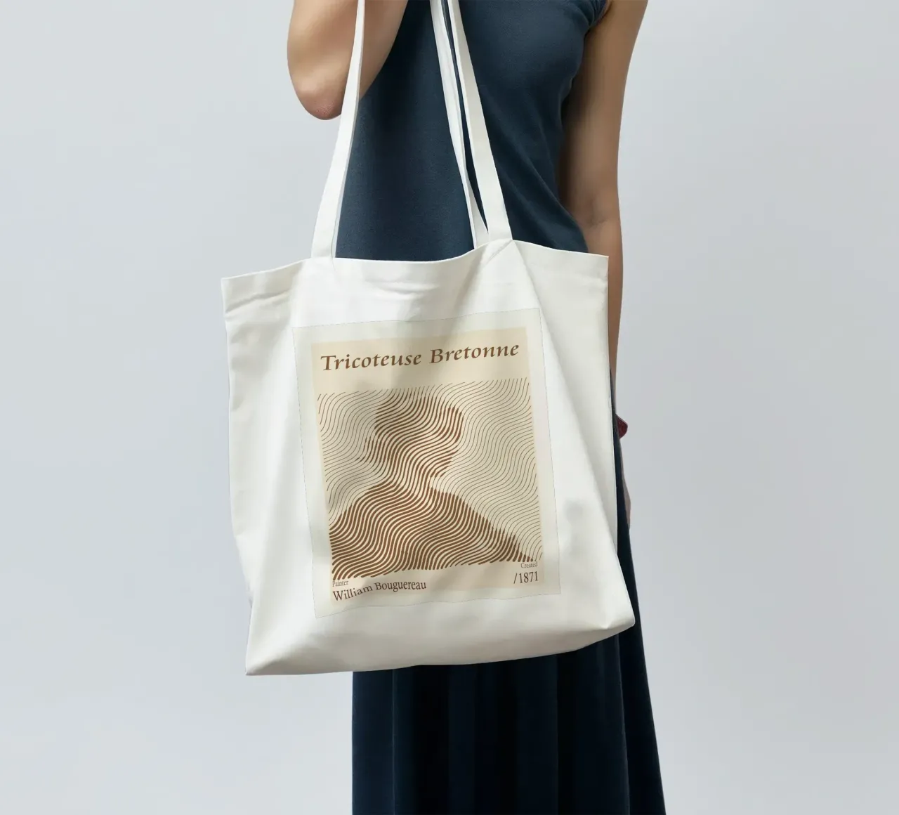 Magliaio bretone - William Bouguereau borsa in juta da Doa Project