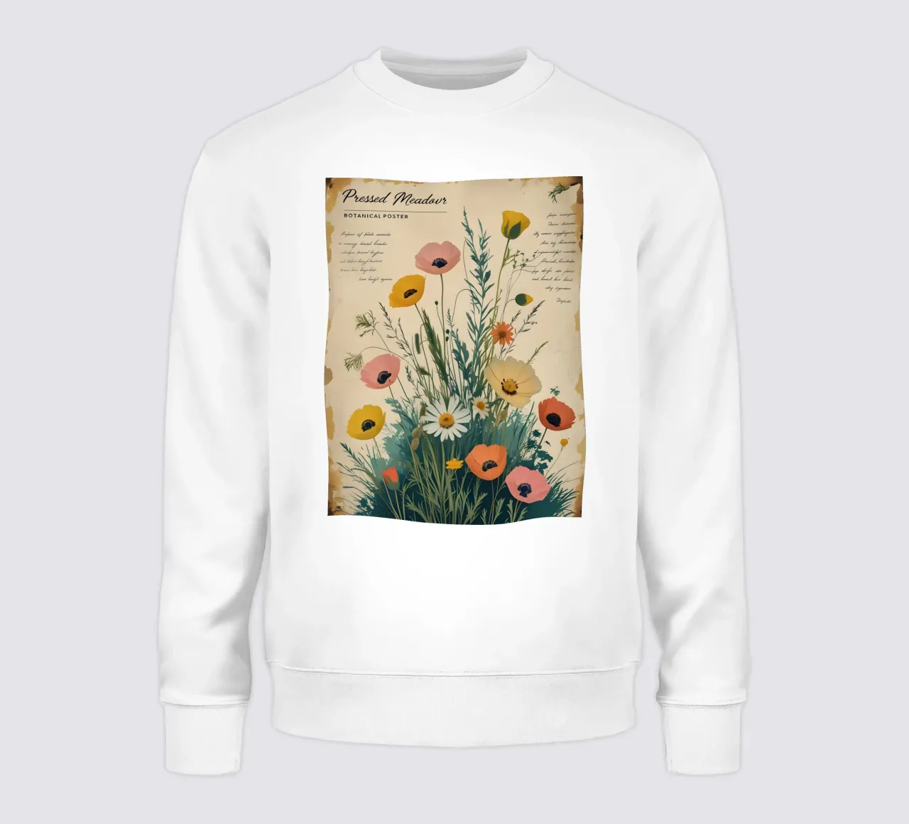 Fiori pressati Wild Meadow felpa da Botanical Gallery