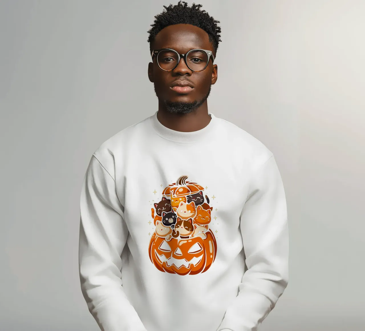 Gatti carini con la zucca felpa da LM2KONE