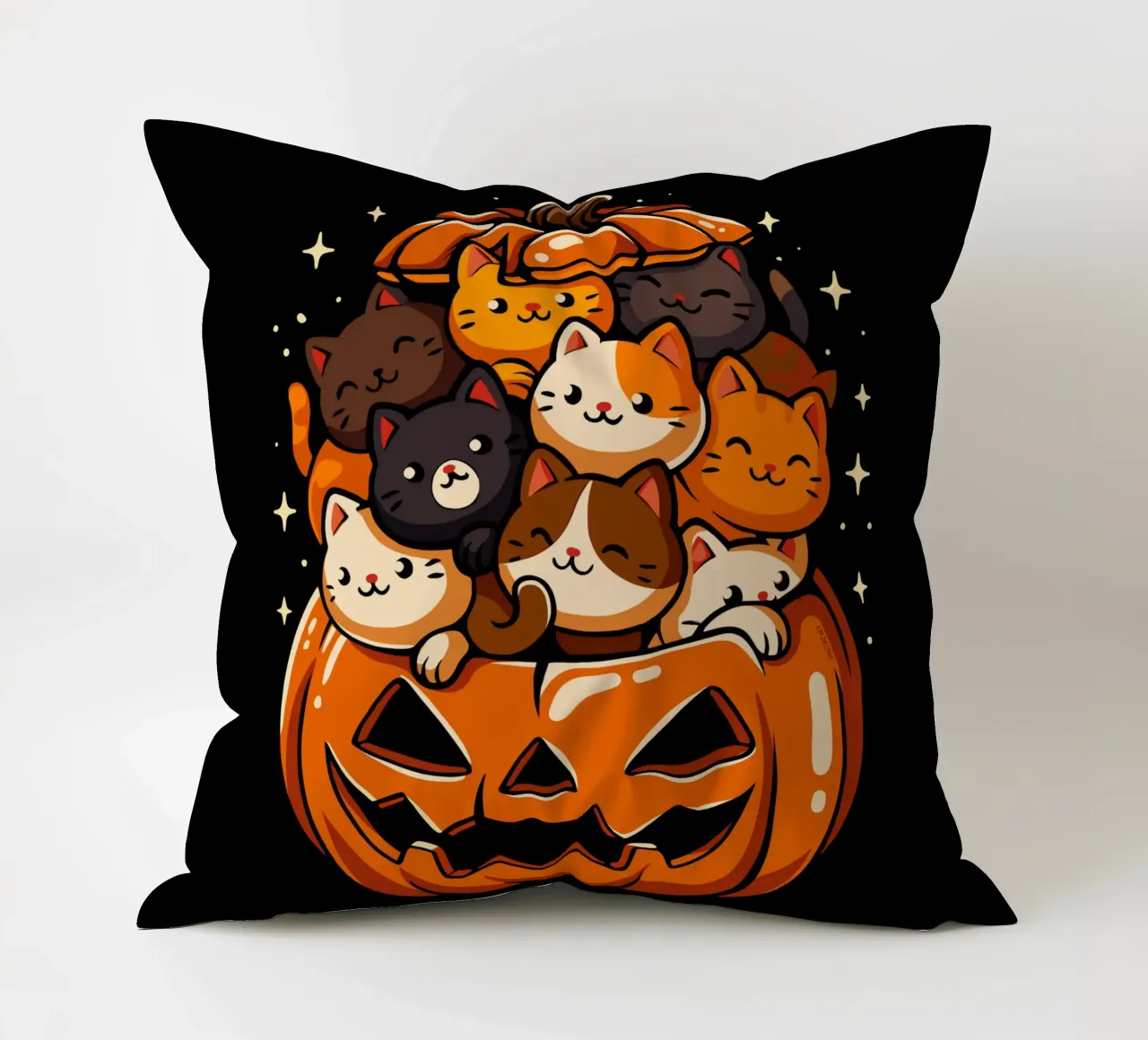 Gatti carini con la zucca cuscino da LM2KONE