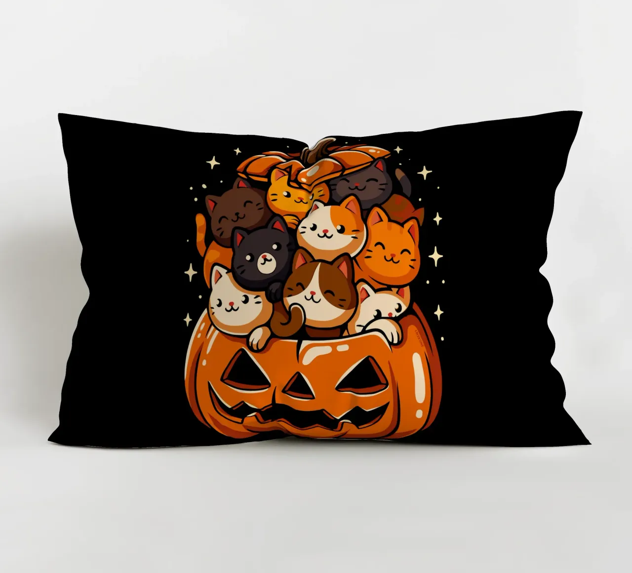 Gatti carini con la zucca cuscino da LM2KONE
