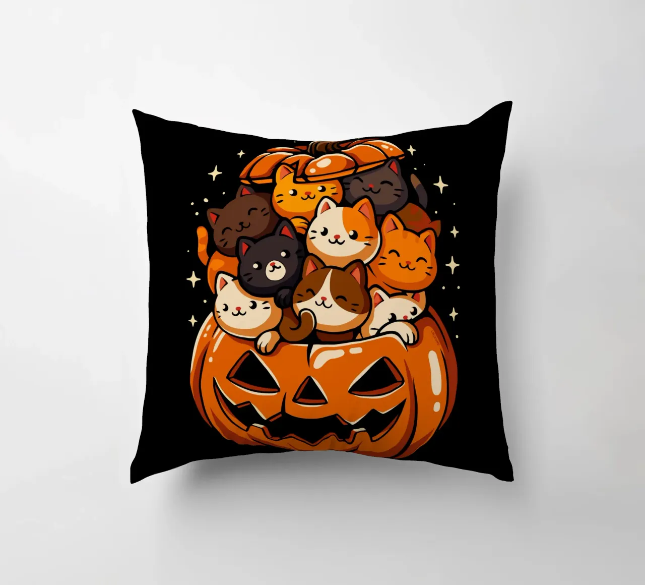 Gatti carini con la zucca cuscino da LM2KONE