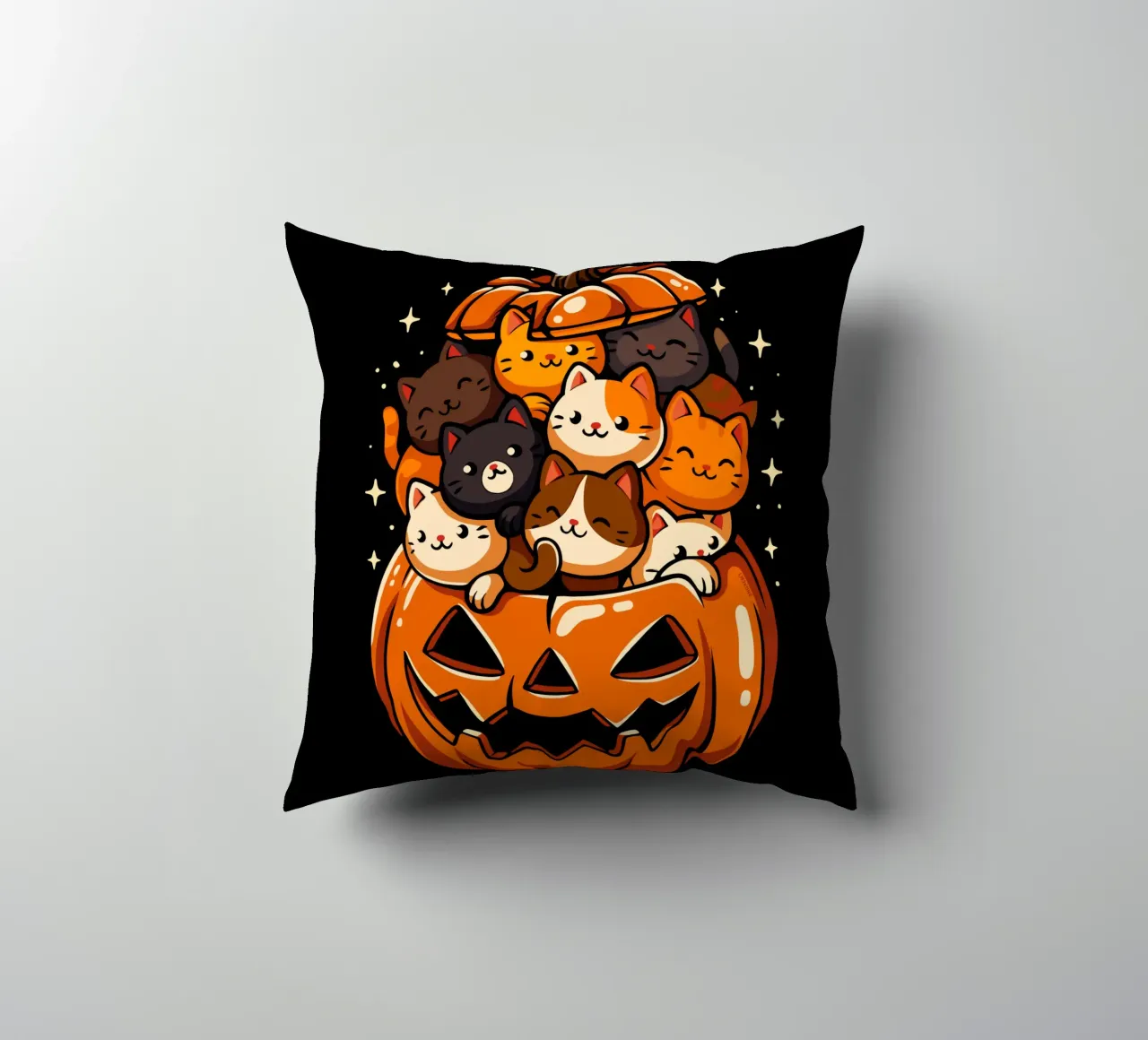 Gatti carini con la zucca cuscino da LM2KONE