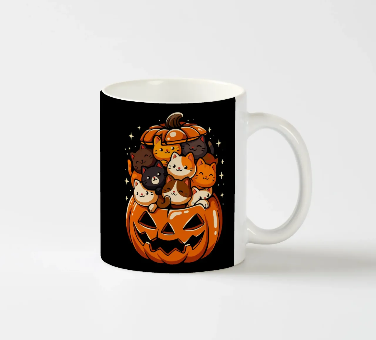 Gatti carini con la zucca tazza in ceramica da LM2KONE