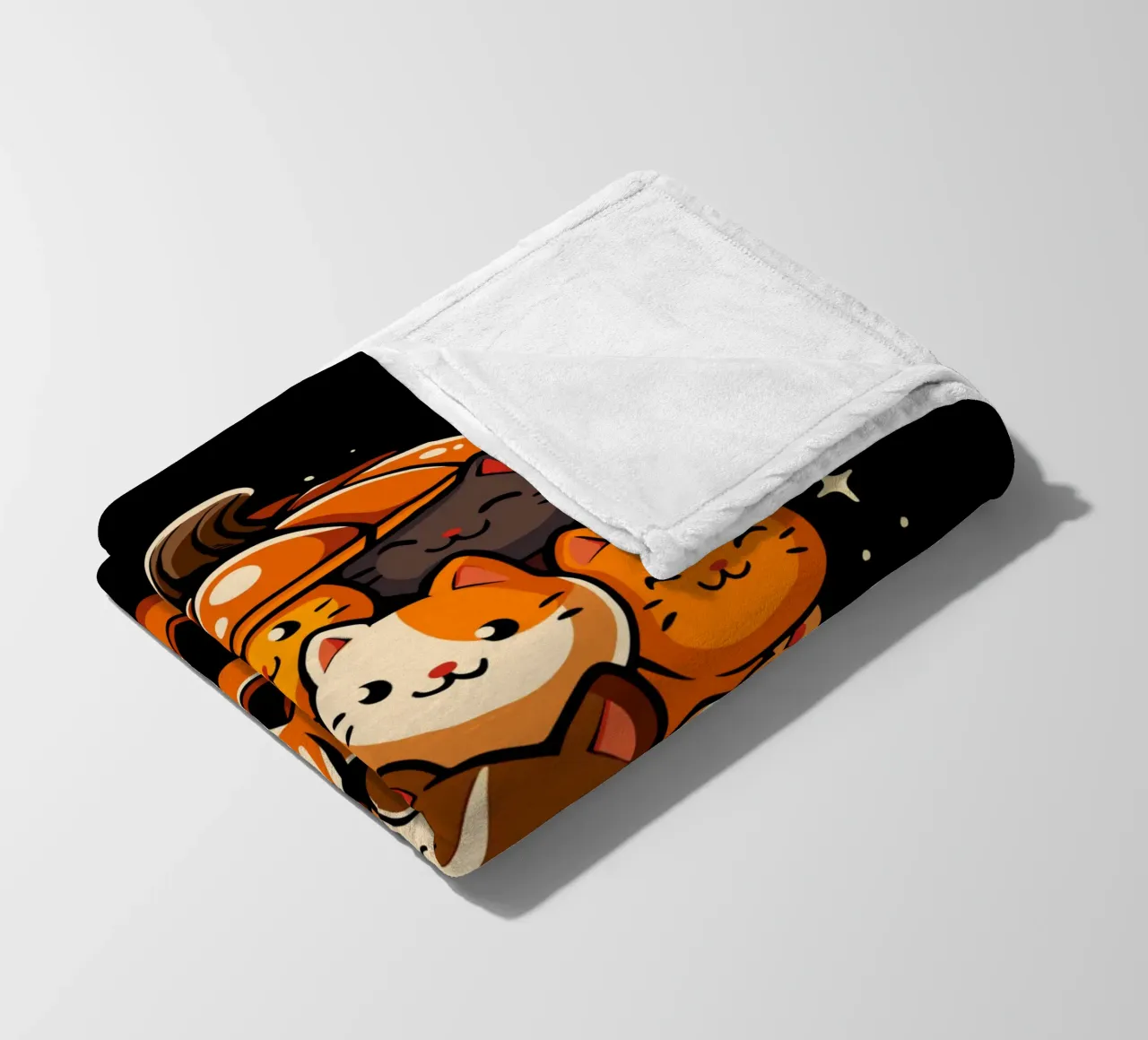 Gatti carini con la zucca coperta in pile da LM2KONE