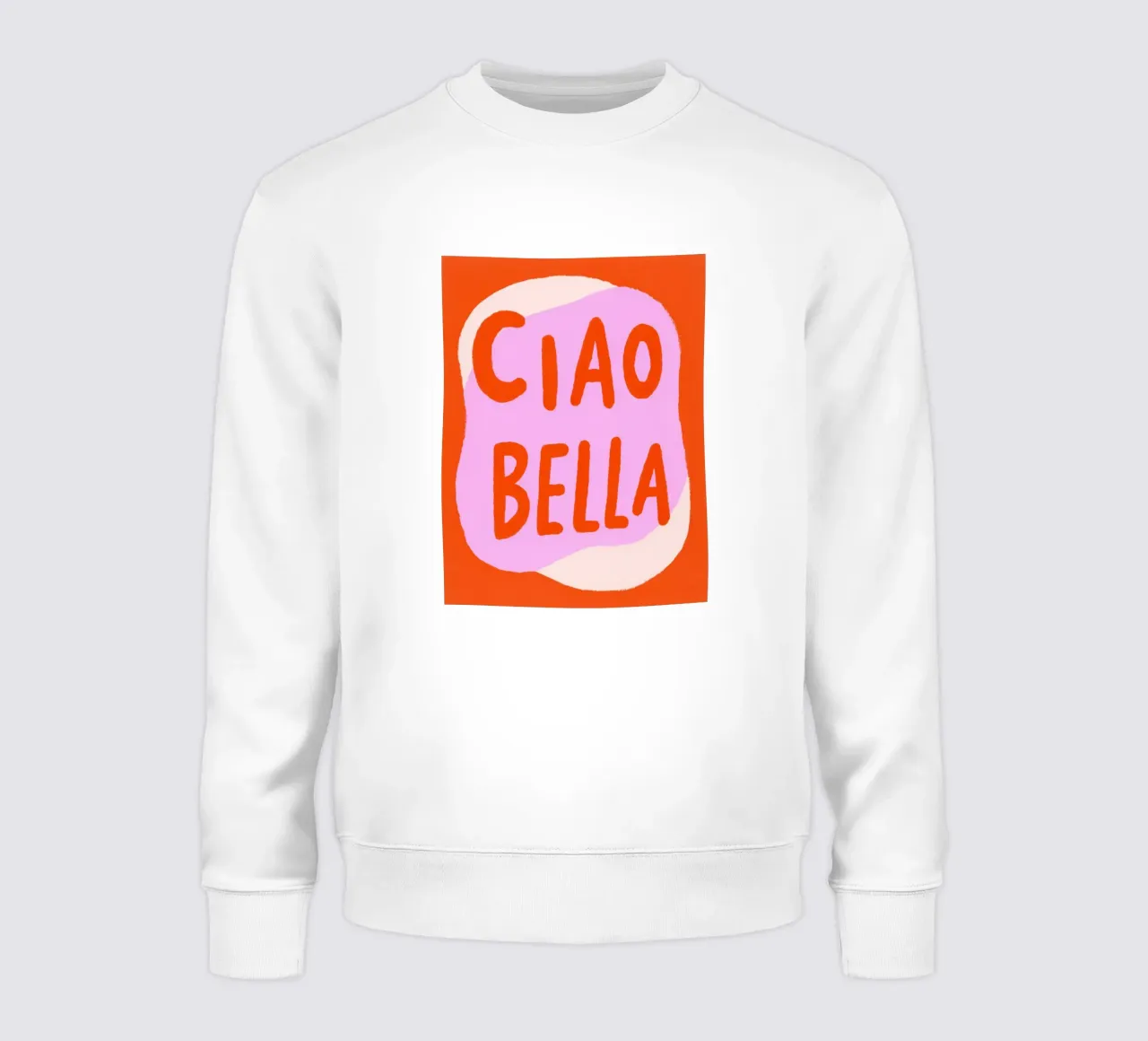 Ciao Bella, orange pop felpa da Carinaprint