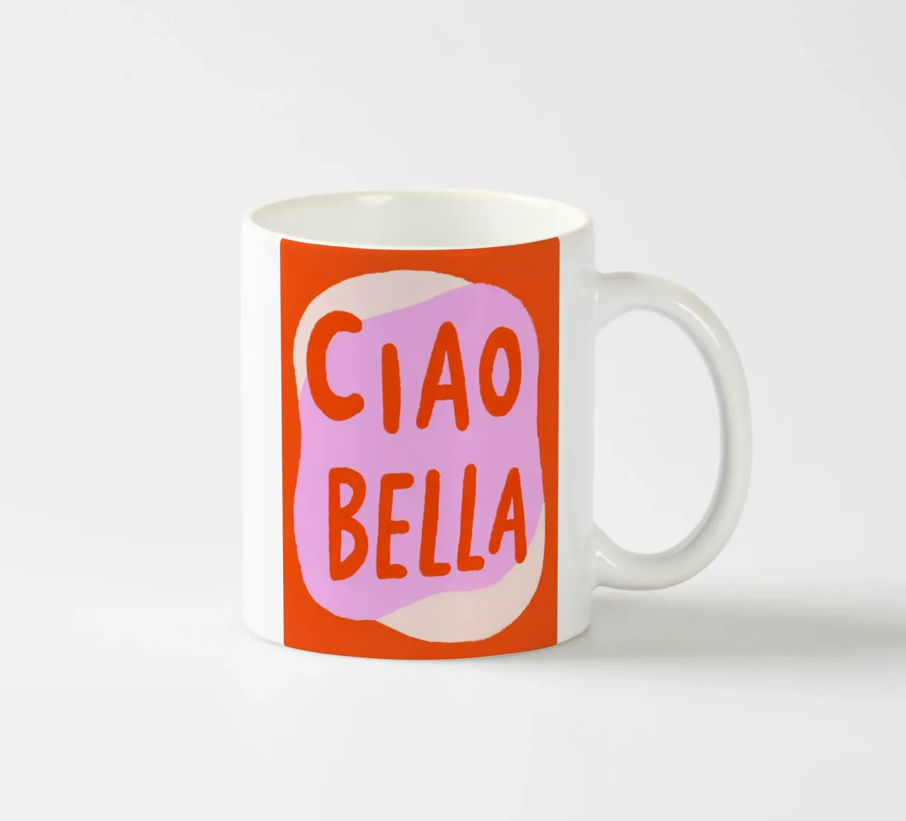 Ciao Bella, orange pop tazza in ceramica da Carinaprint