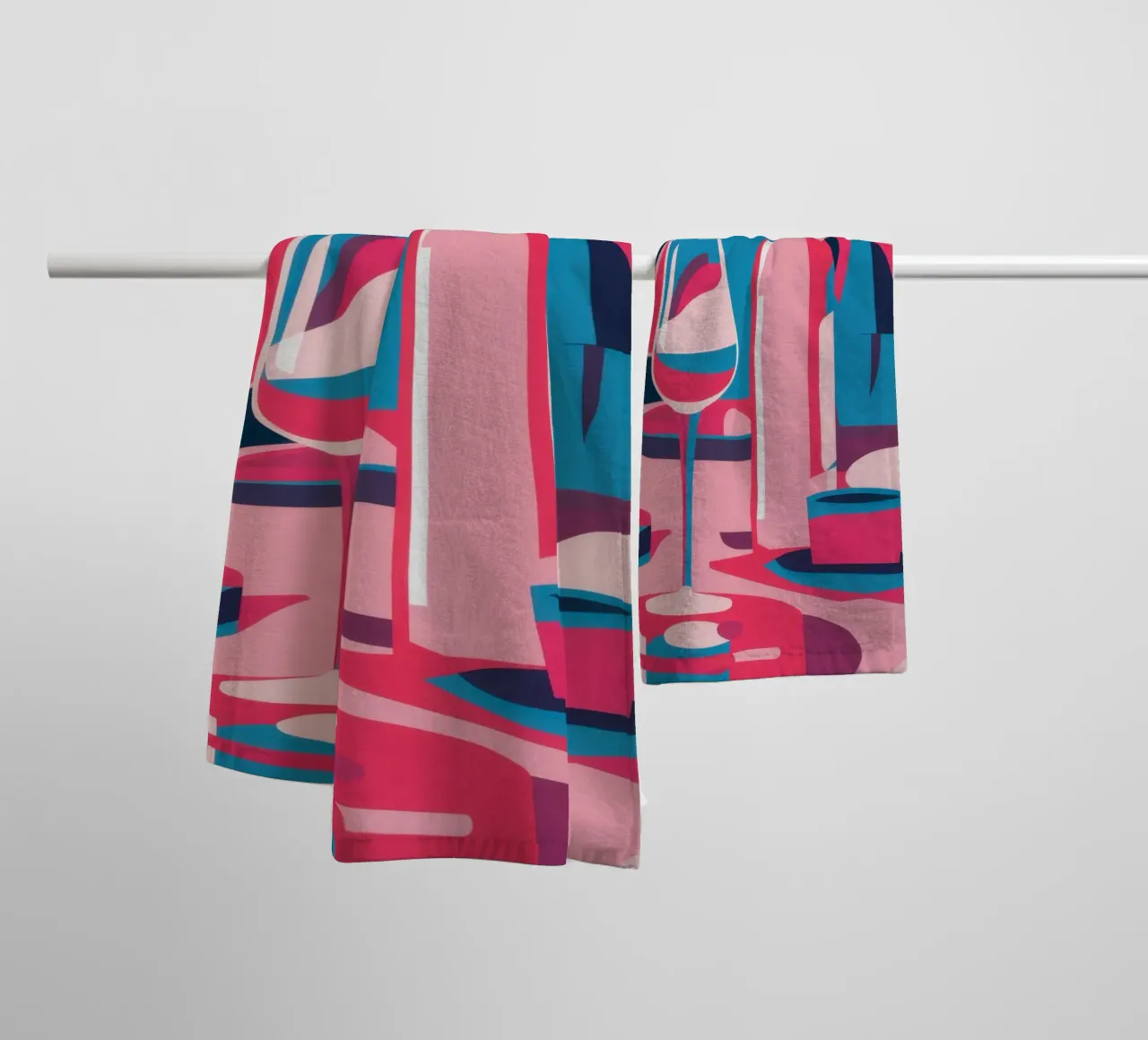 Abstract Wine Pairing towel by Kala Martir