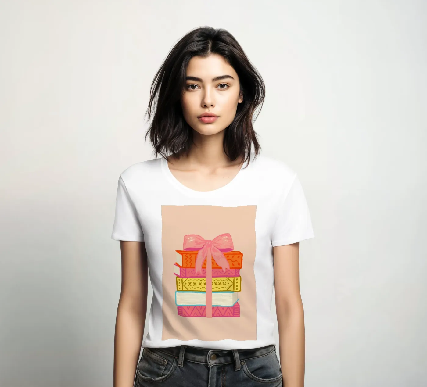 Book Stack t-shirt da donna da Studio Dolci
