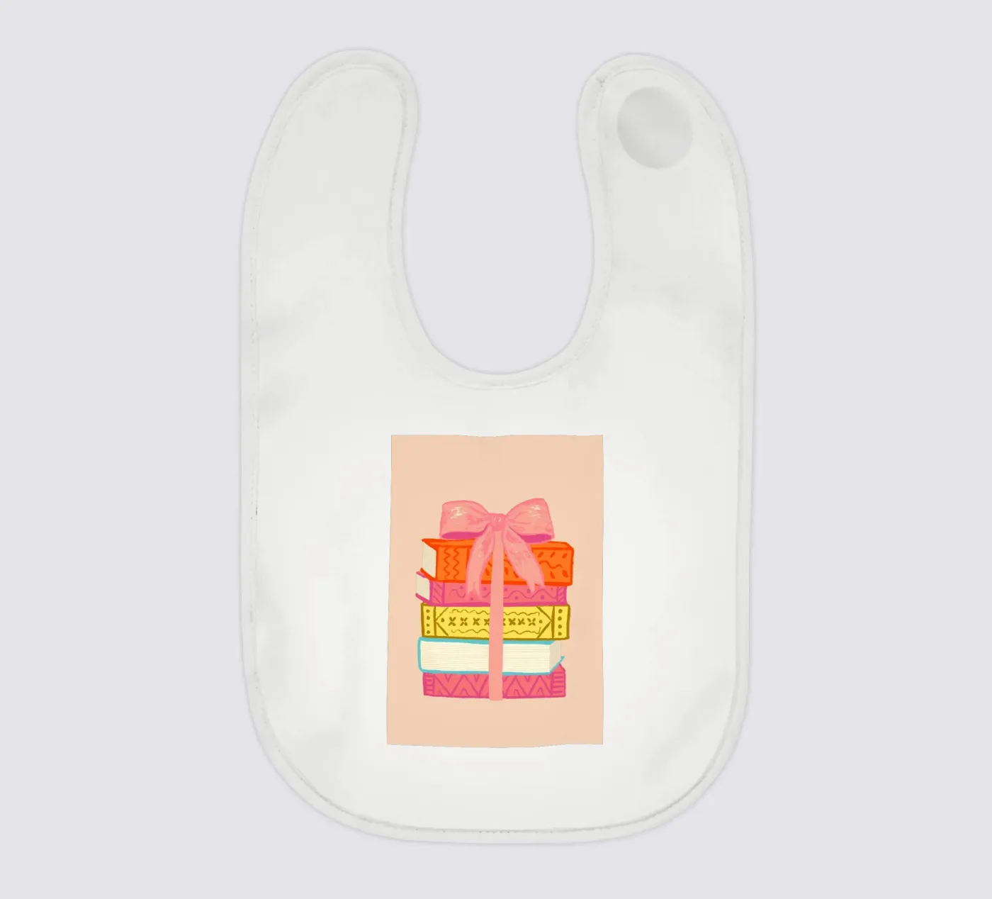 Book Stack baby bib by Studio Dolci