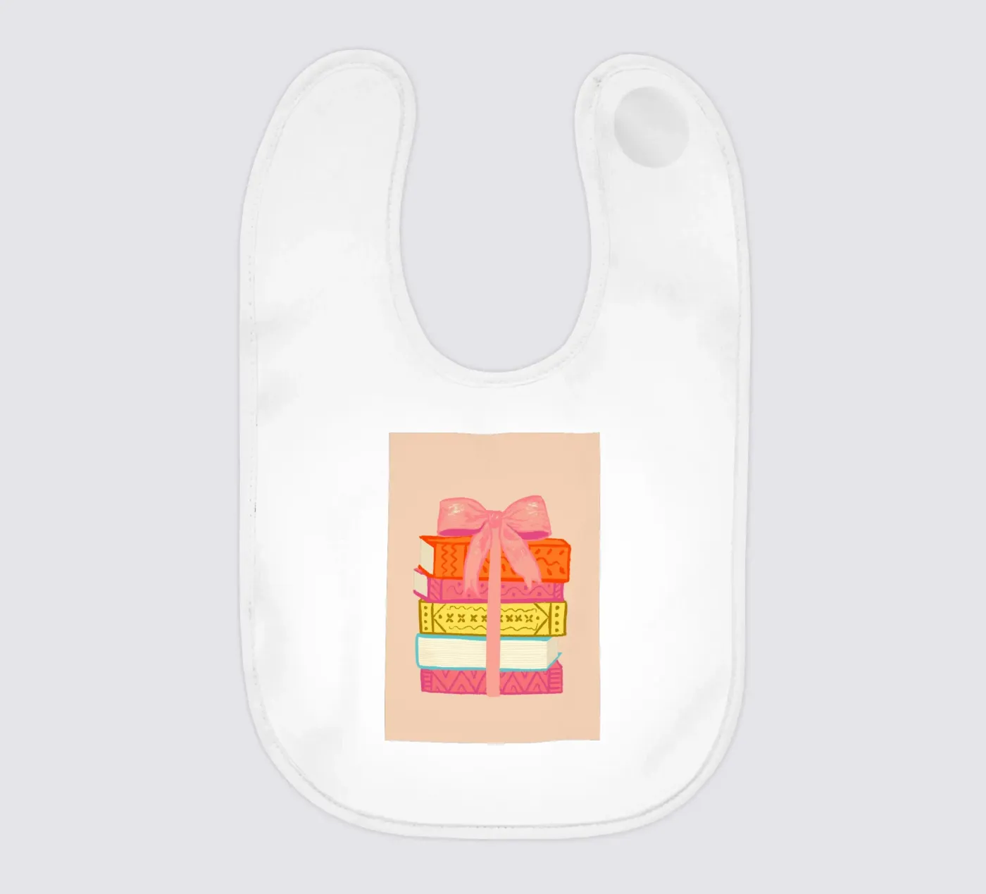 Book Stack baby bib by Studio Dolci