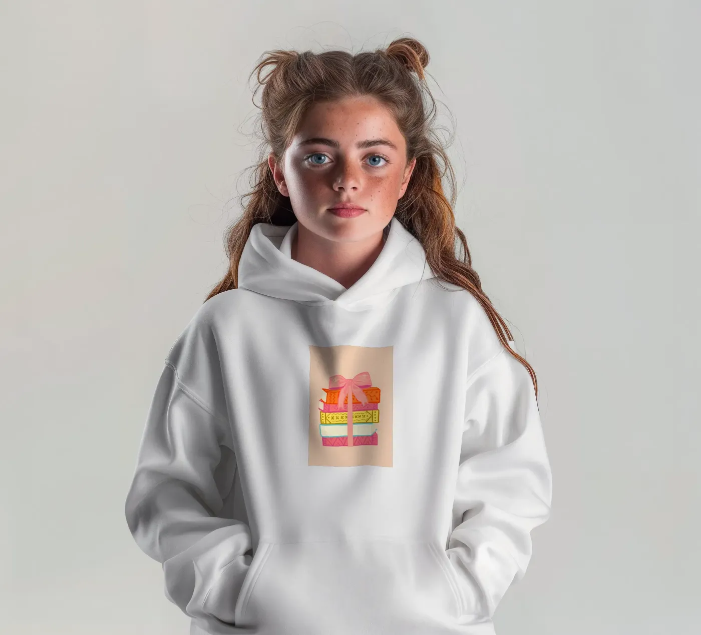 Book Stack kinder hoodie van Studio Dolci