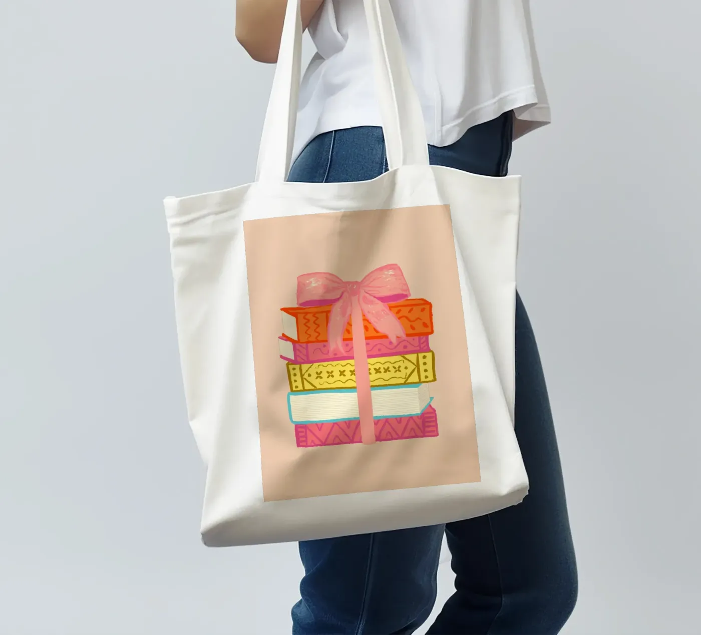 Book Stack tote bag by Studio Dolci