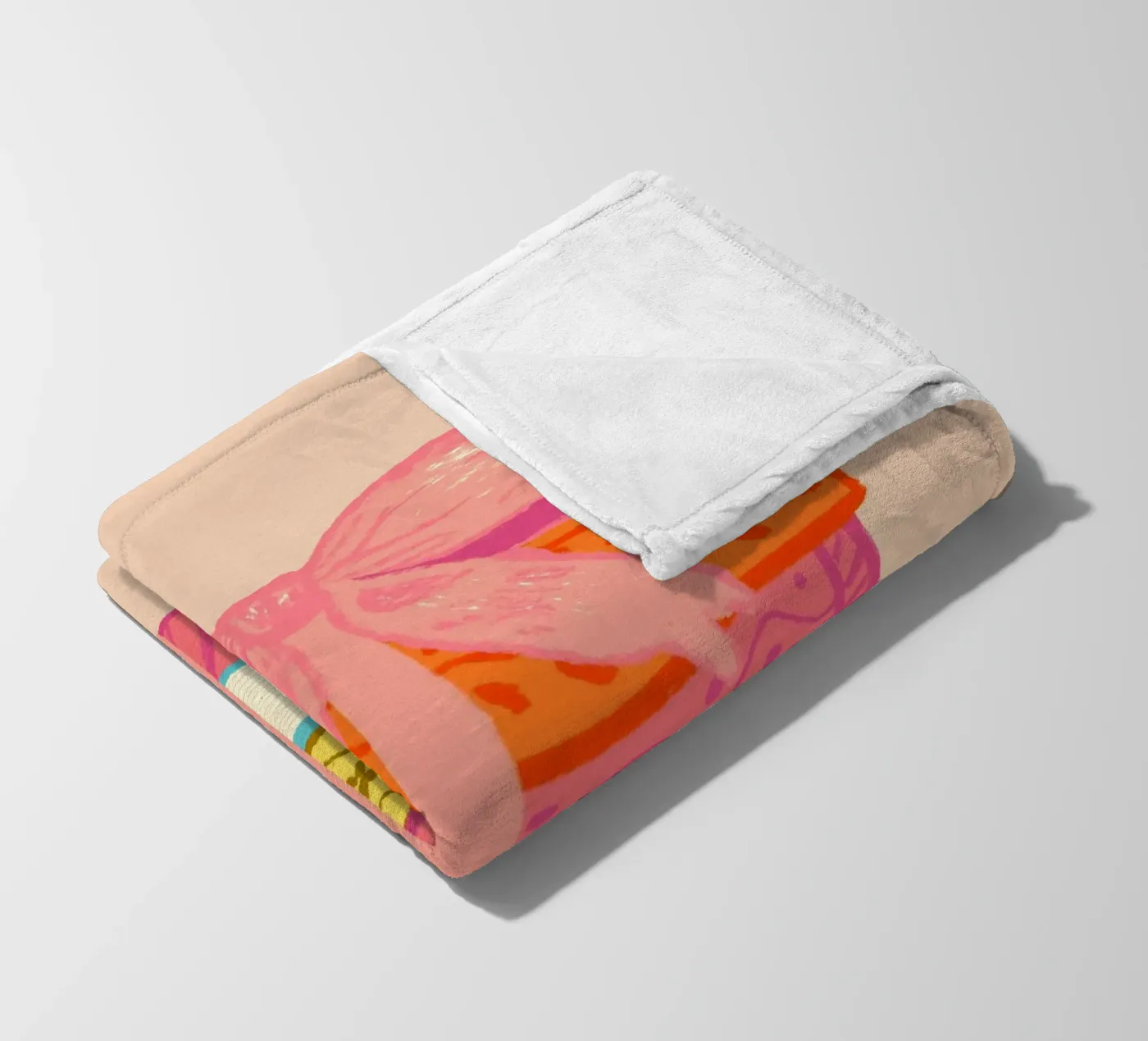 Book Stack fleece blanket by Studio Dolci