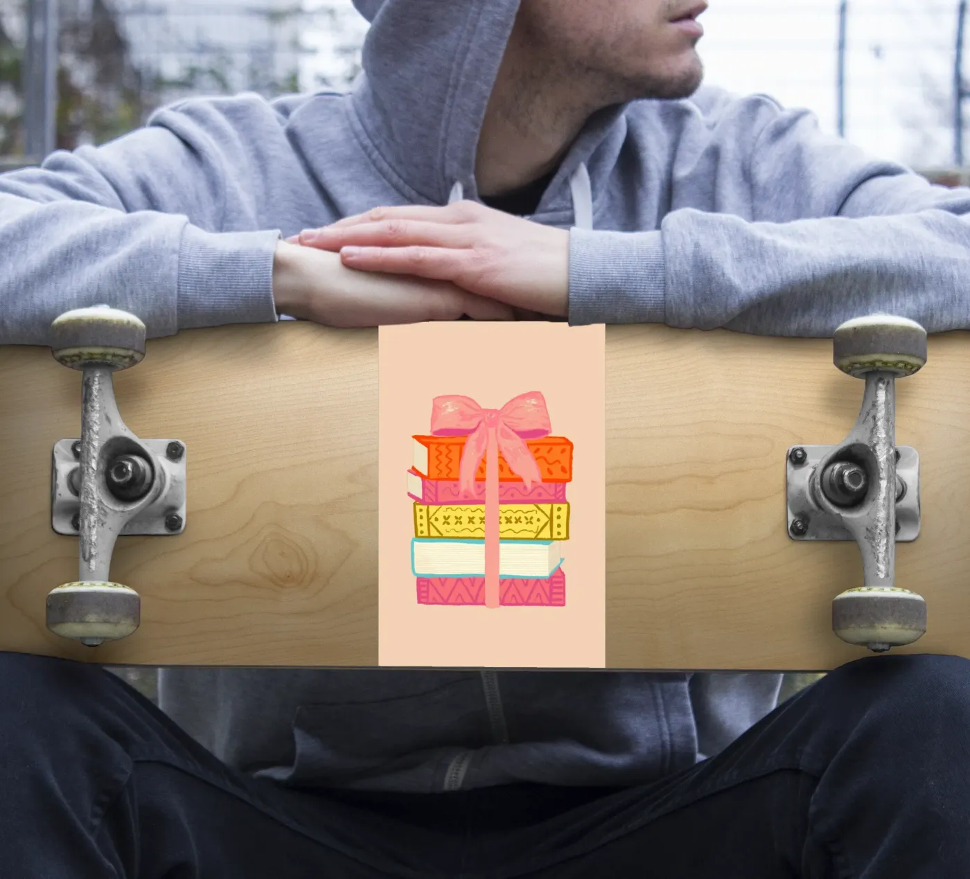 Book Stack sticker van Studio Dolci