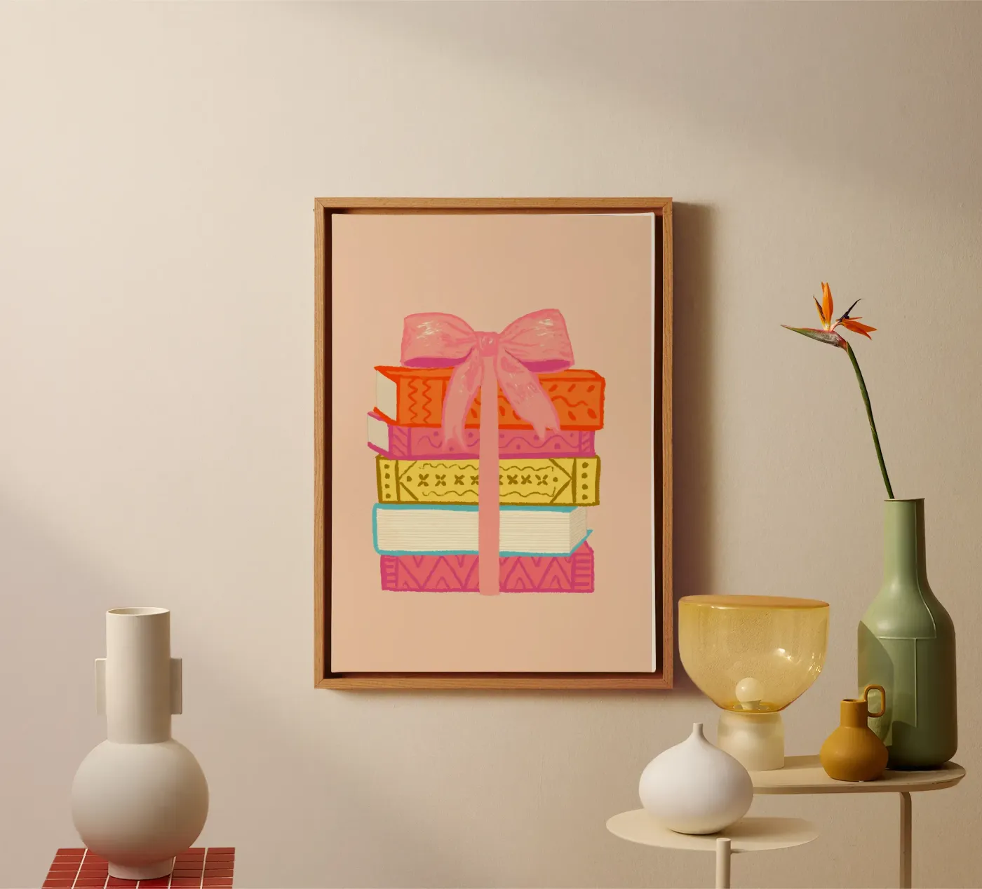 Book Stack canvas van Studio Dolci