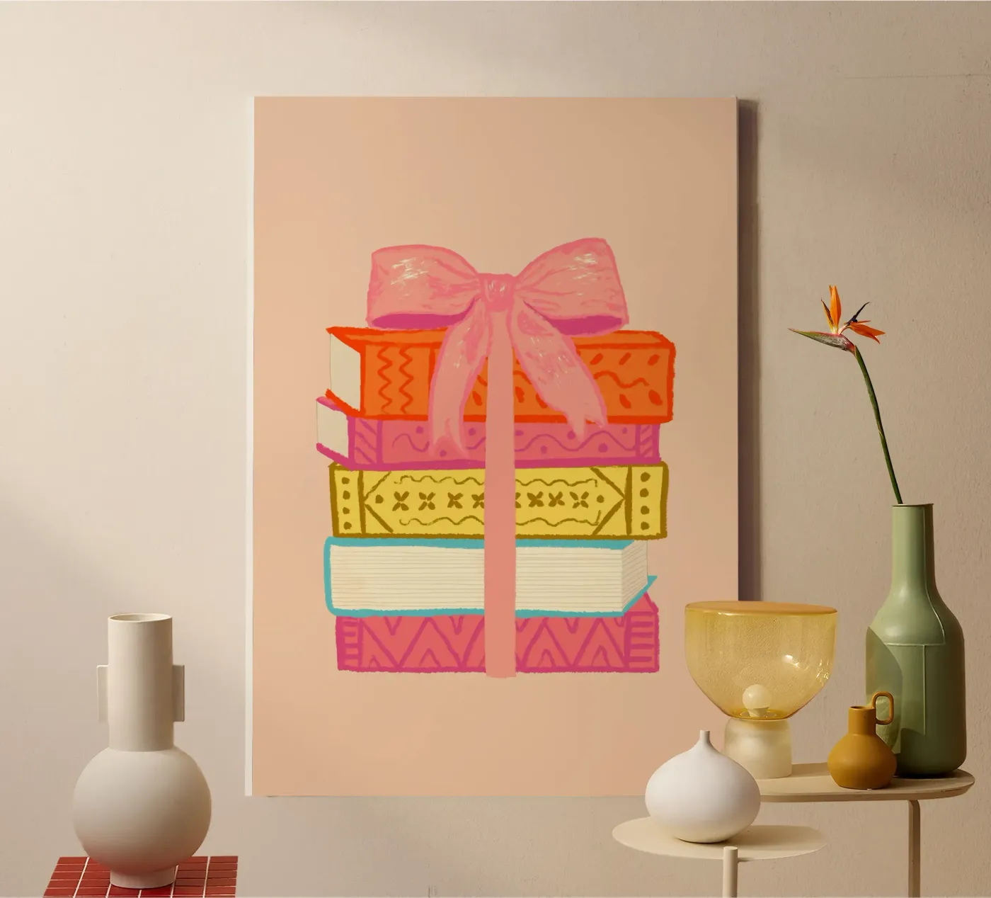 Book Stack canvas van Studio Dolci