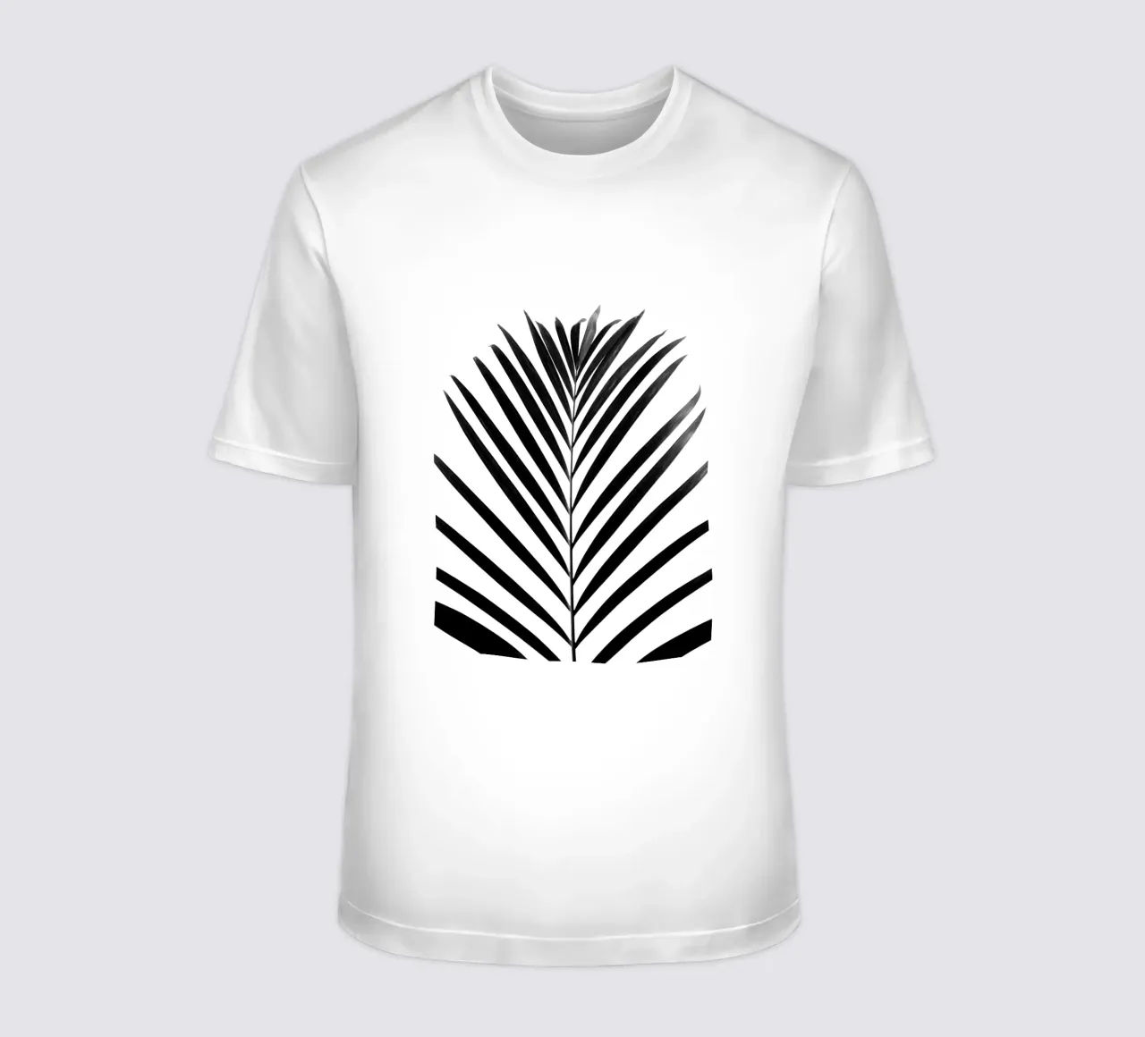 minimal PALM leaf - black & white edition t-shirt da Studio Nahili