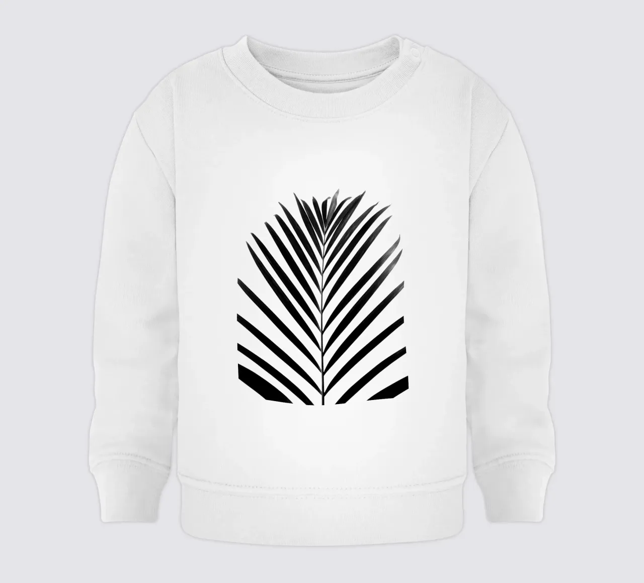 minimal PALM leaf - black & white edition felpa neonato da Studio Nahili