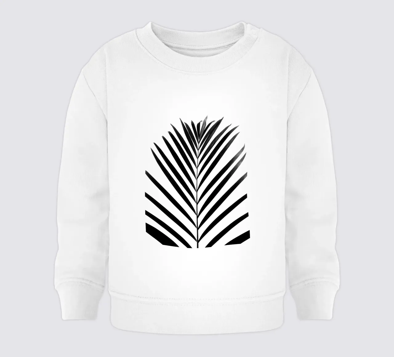minimal PALM leaf - black & white edition felpa neonato da Studio Nahili