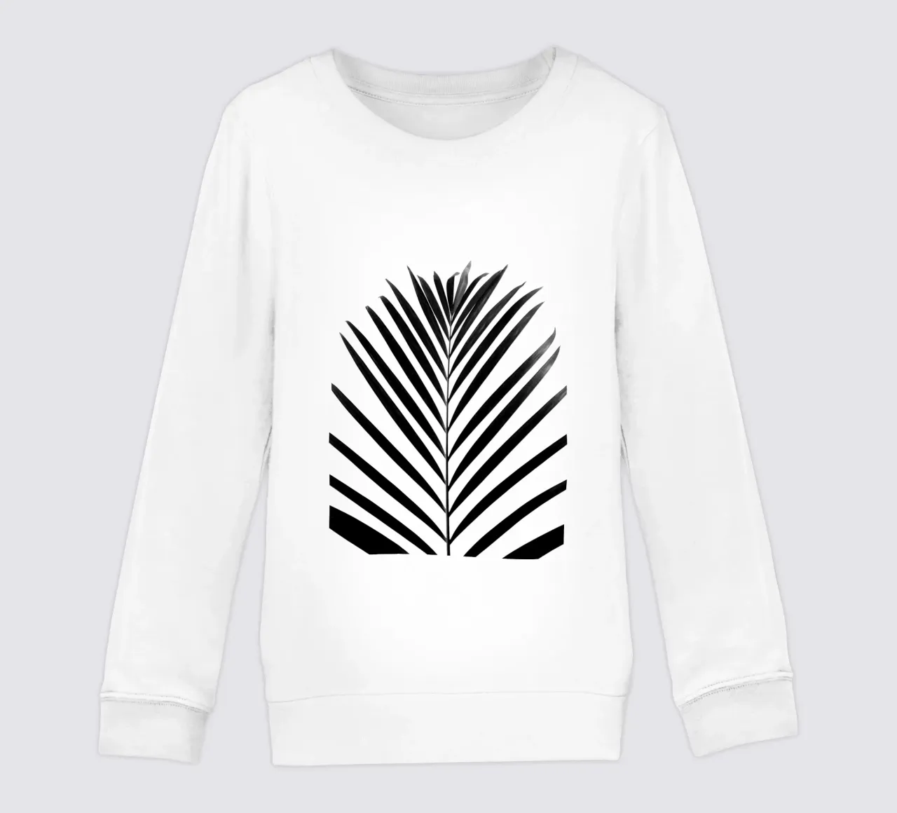 minimal PALM leaf - black & white edition felpa bambino da Studio Nahili