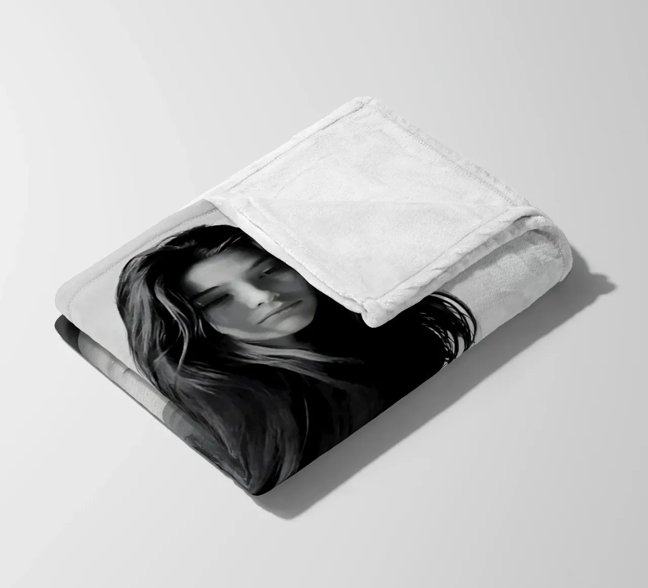 Kate Moss monocromatica coperta in pile da vintage