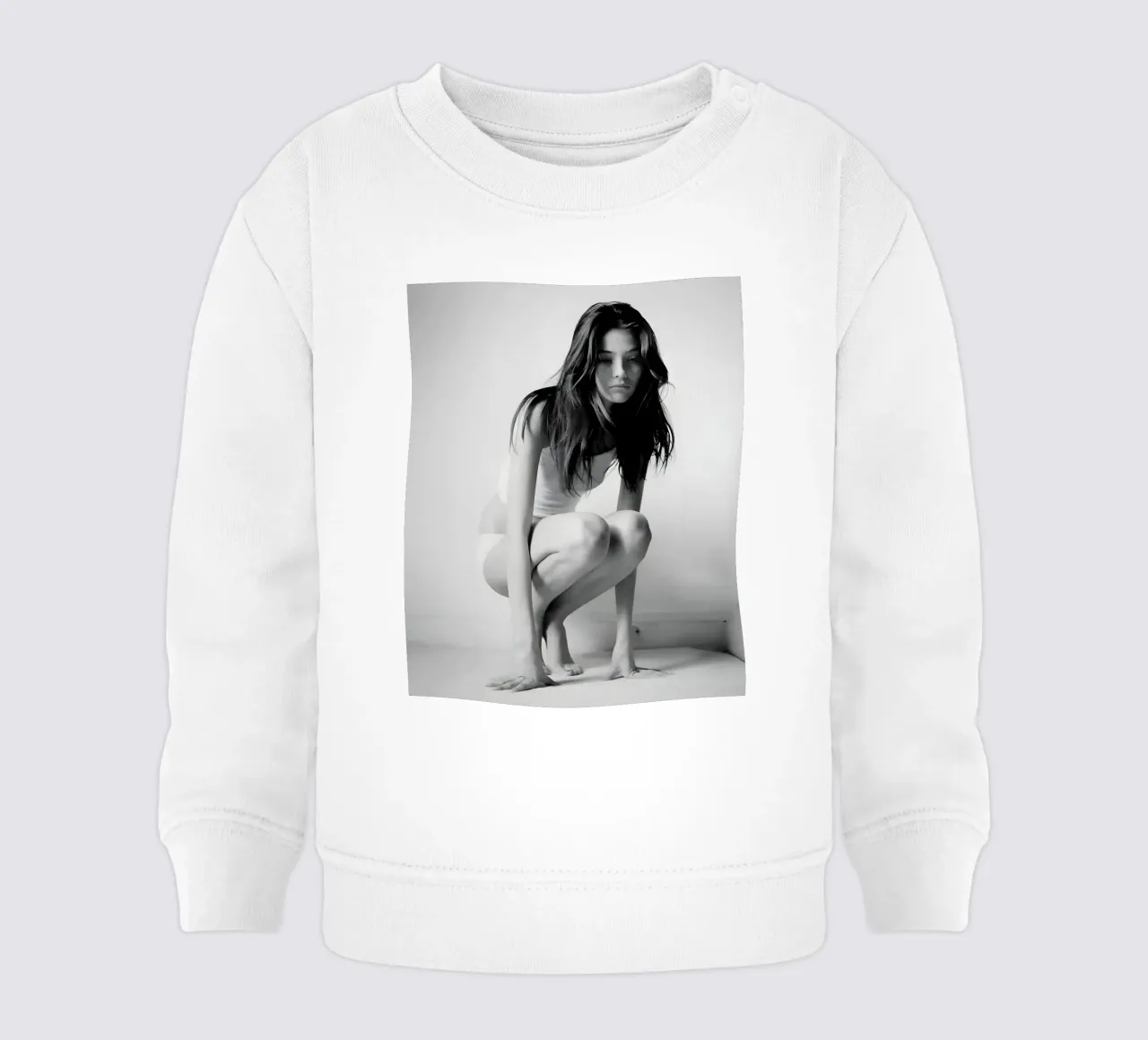 Kate Moss monocromatica felpa neonato da vintage